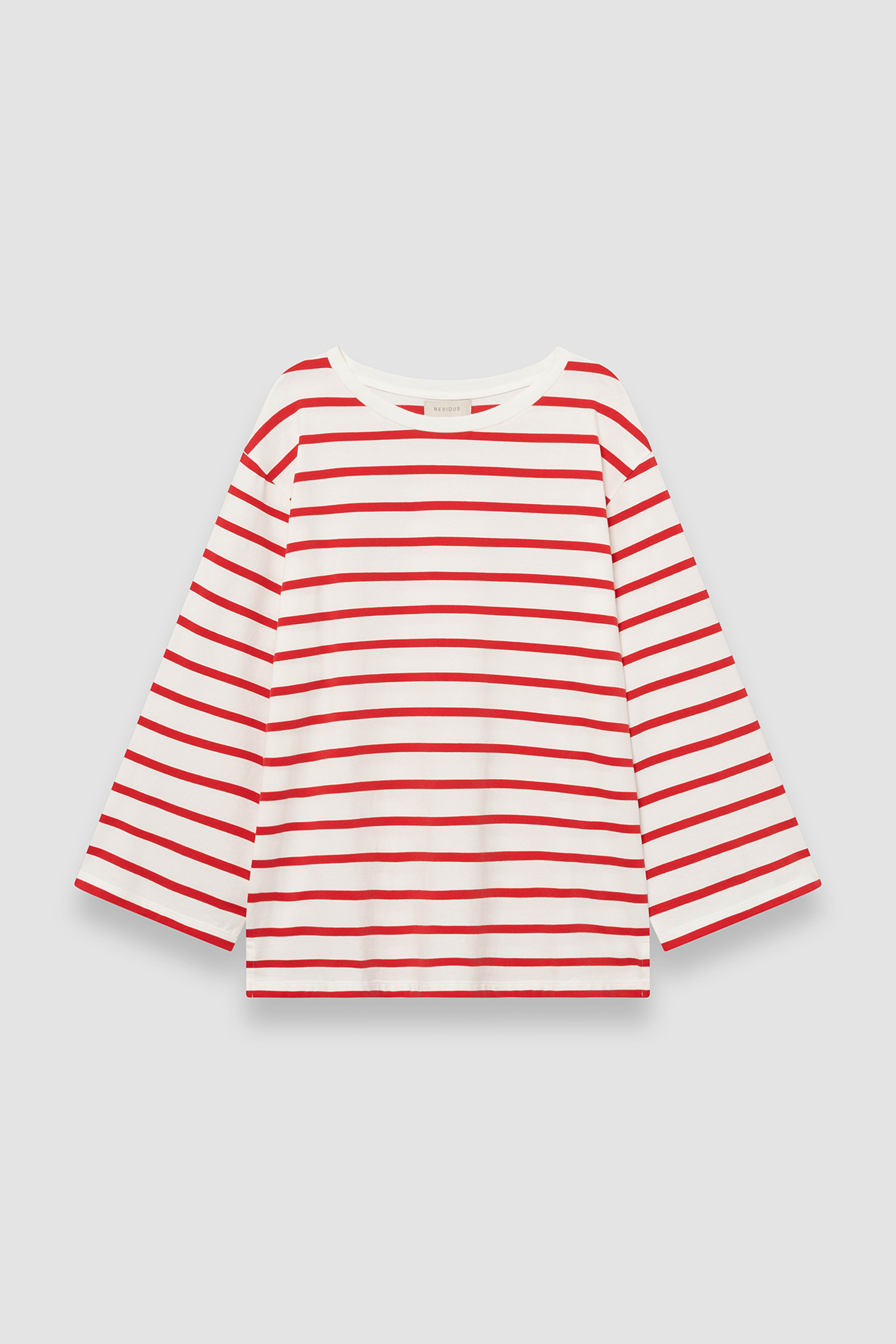 Breton Top -  Rasberry Stripe, från Residus, i färgen red. Klicka för att öppna bilden i stort format
