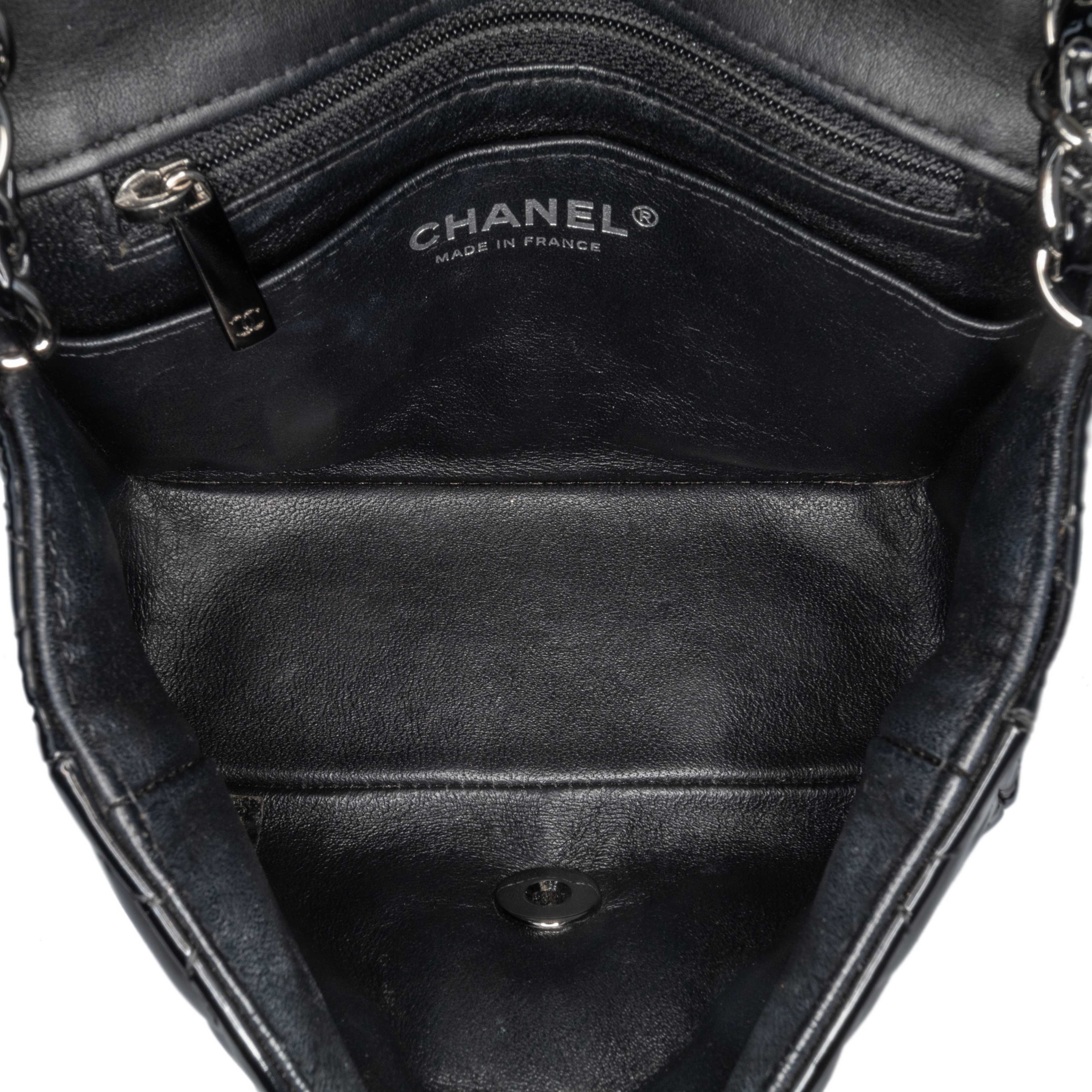 Chanel Mini Square Classic Patent Single Flap