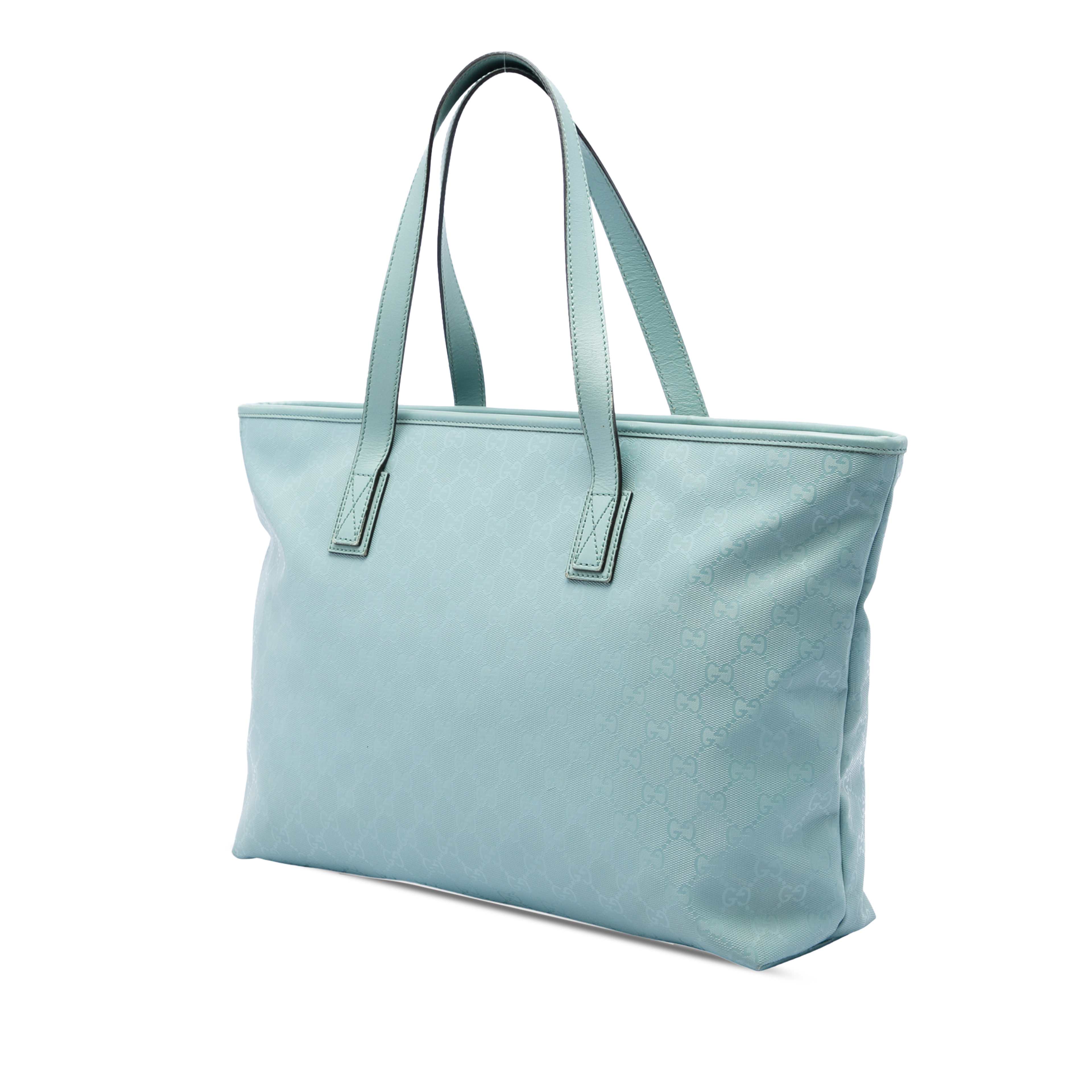 Gucci Medium Gg Imprime Tote, från Luxclusif, i färgen blå. Klicka för att öppna bilden i stort format
