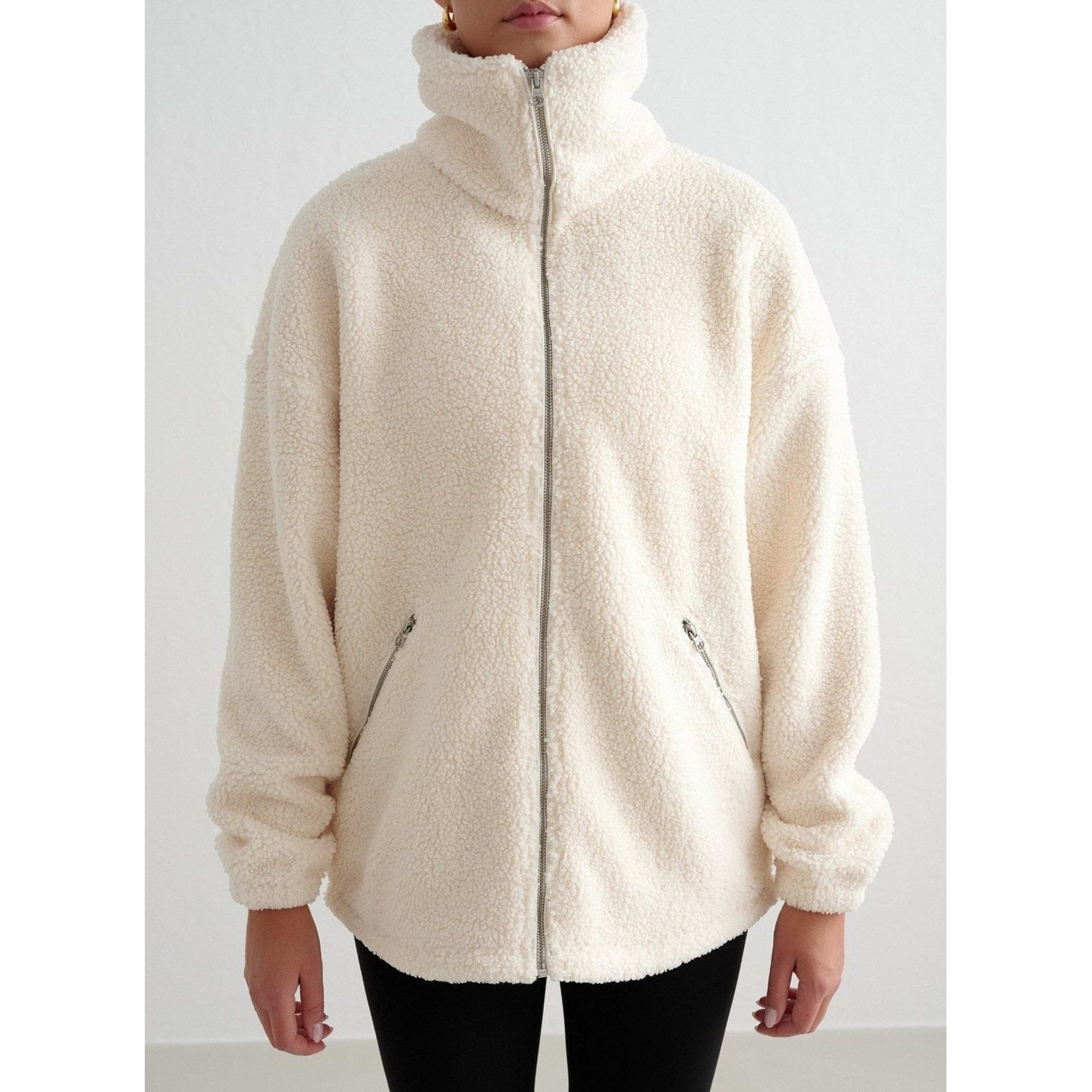 Almond White Pile Jacket