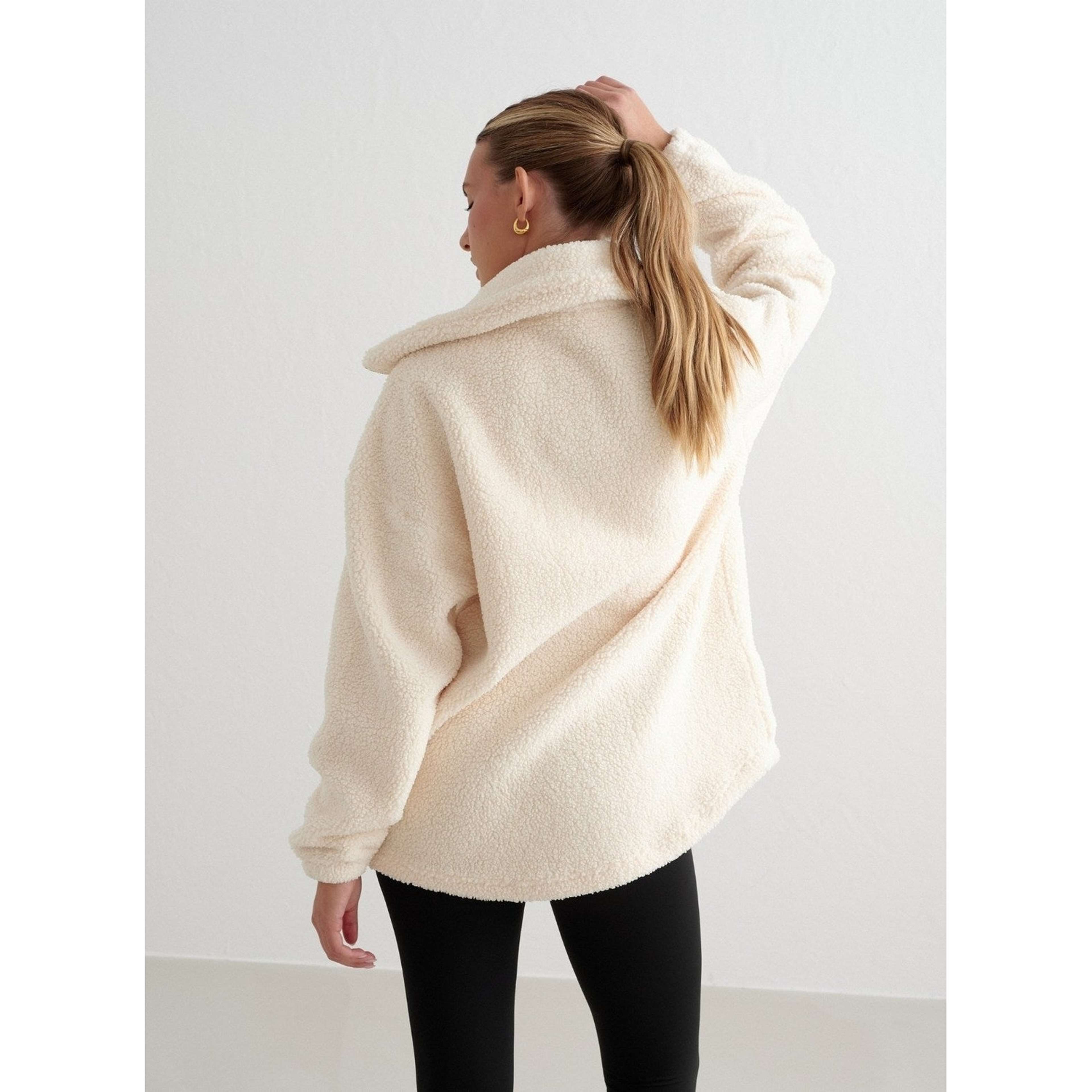 Almond White Pile Jacket