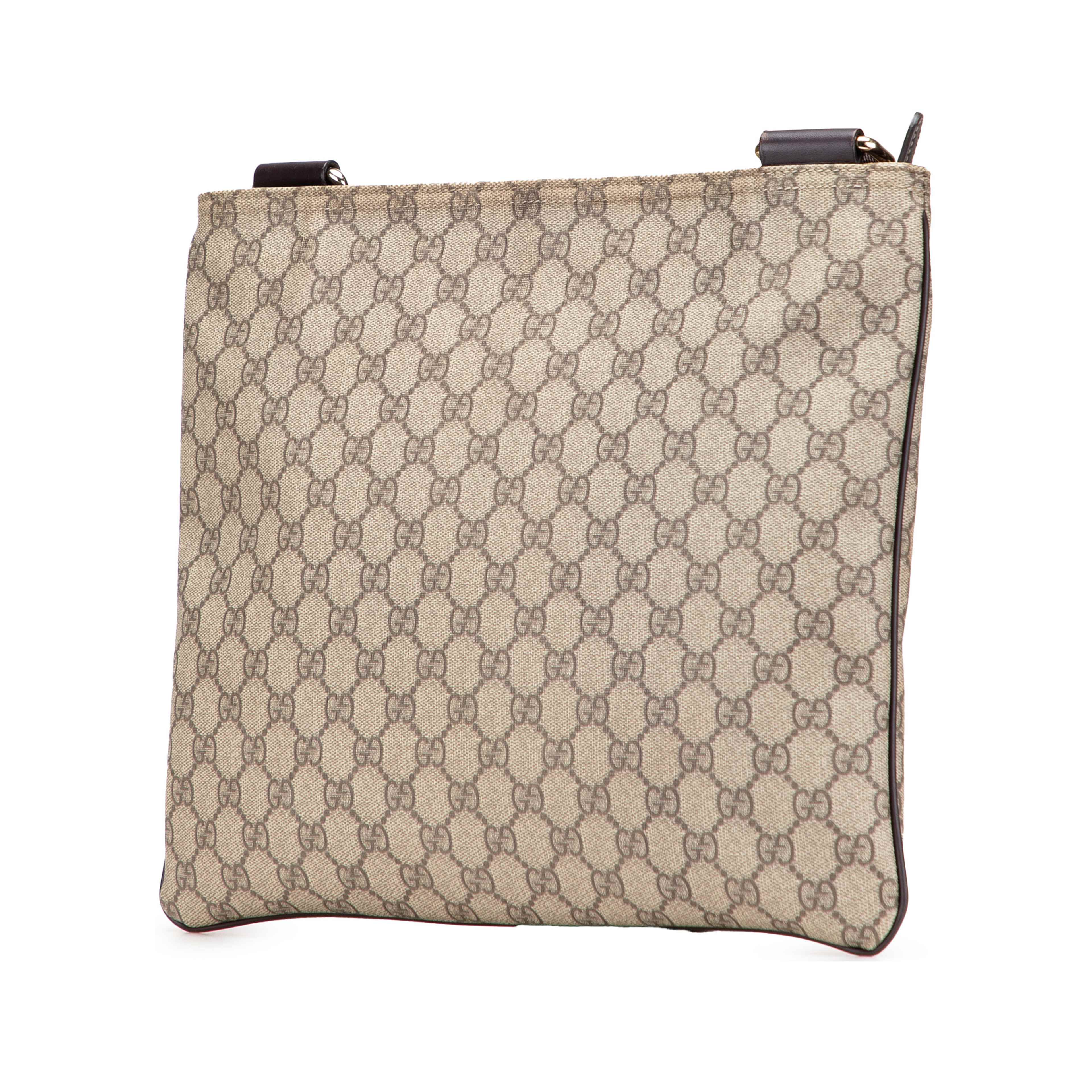 Gucci Gg Supreme Crossbody, från Luxclusif, i färgen brown. Klicka för att öppna bilden i stort format