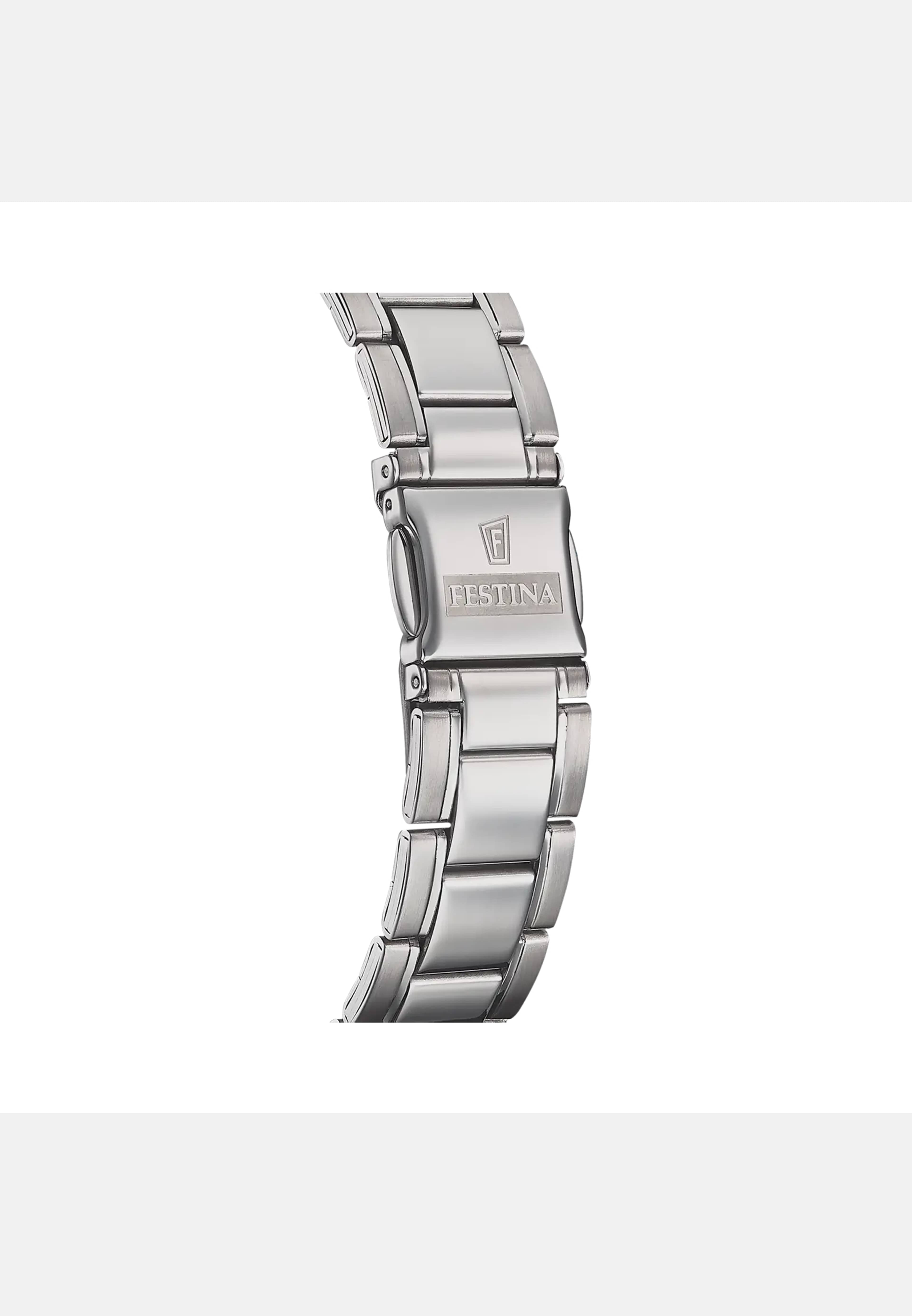 Festina Classic Herrklocka Vit/stl, Metallband - F20511/2, från Festina, i färgen silver. Klicka för att öppna bilden i stort format