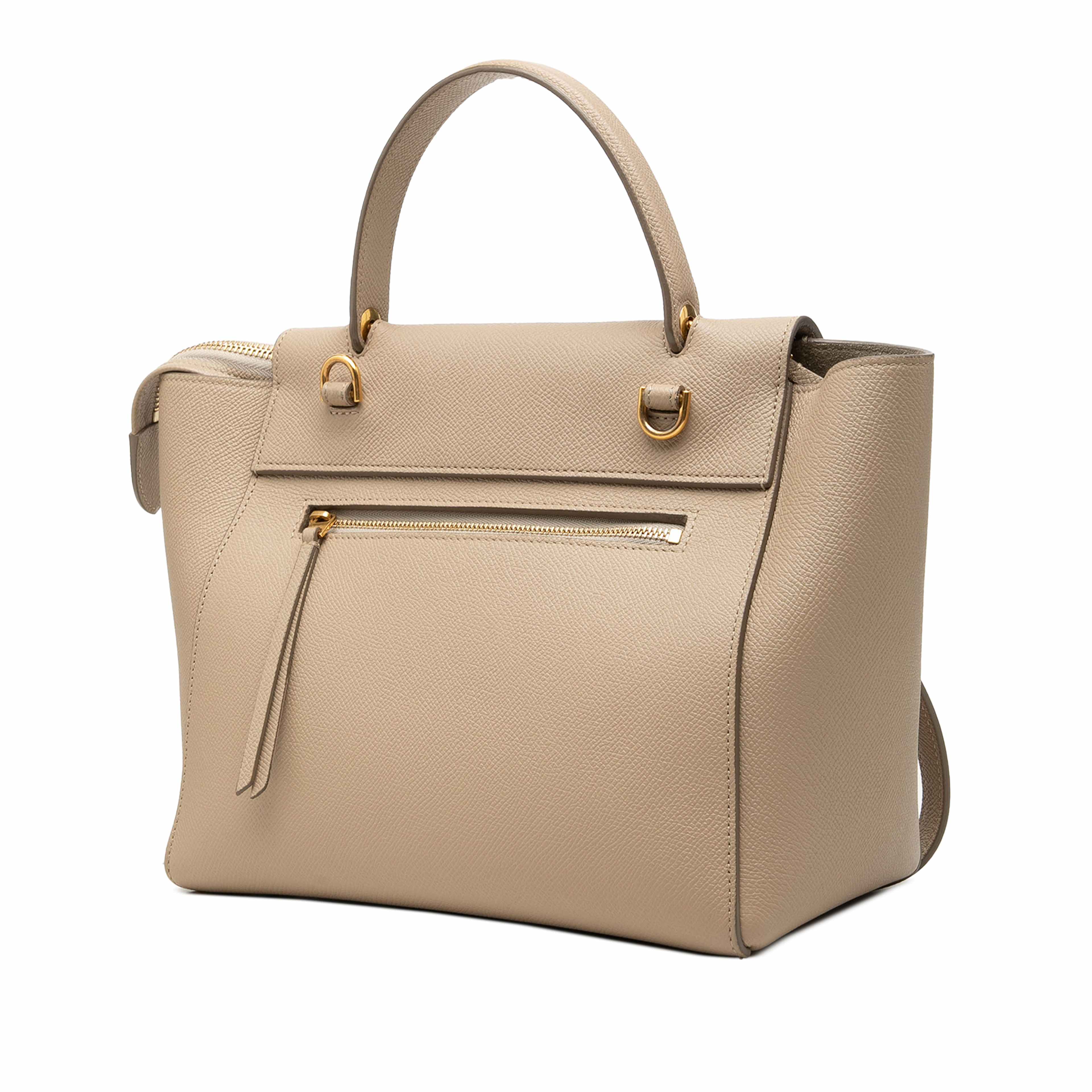 Celine Micro Grained Calfskin Belt Bag, från Luxclusif, i färgen beige. Klicka för att öppna bilden i stort format