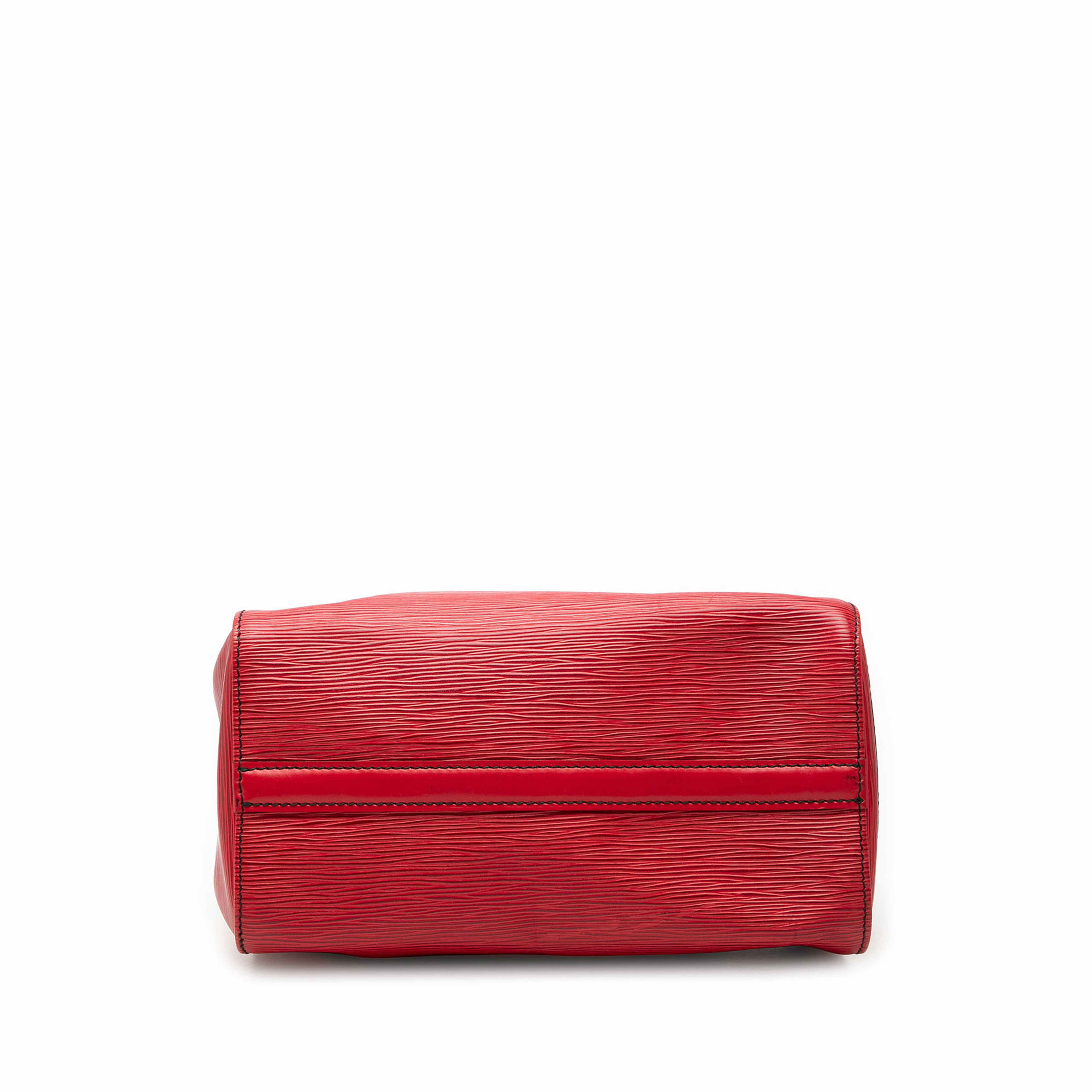 Louis Vuitton Epi Speedy 25, från Luxclusif, i färgen red. Klicka för att öppna bilden i stort format