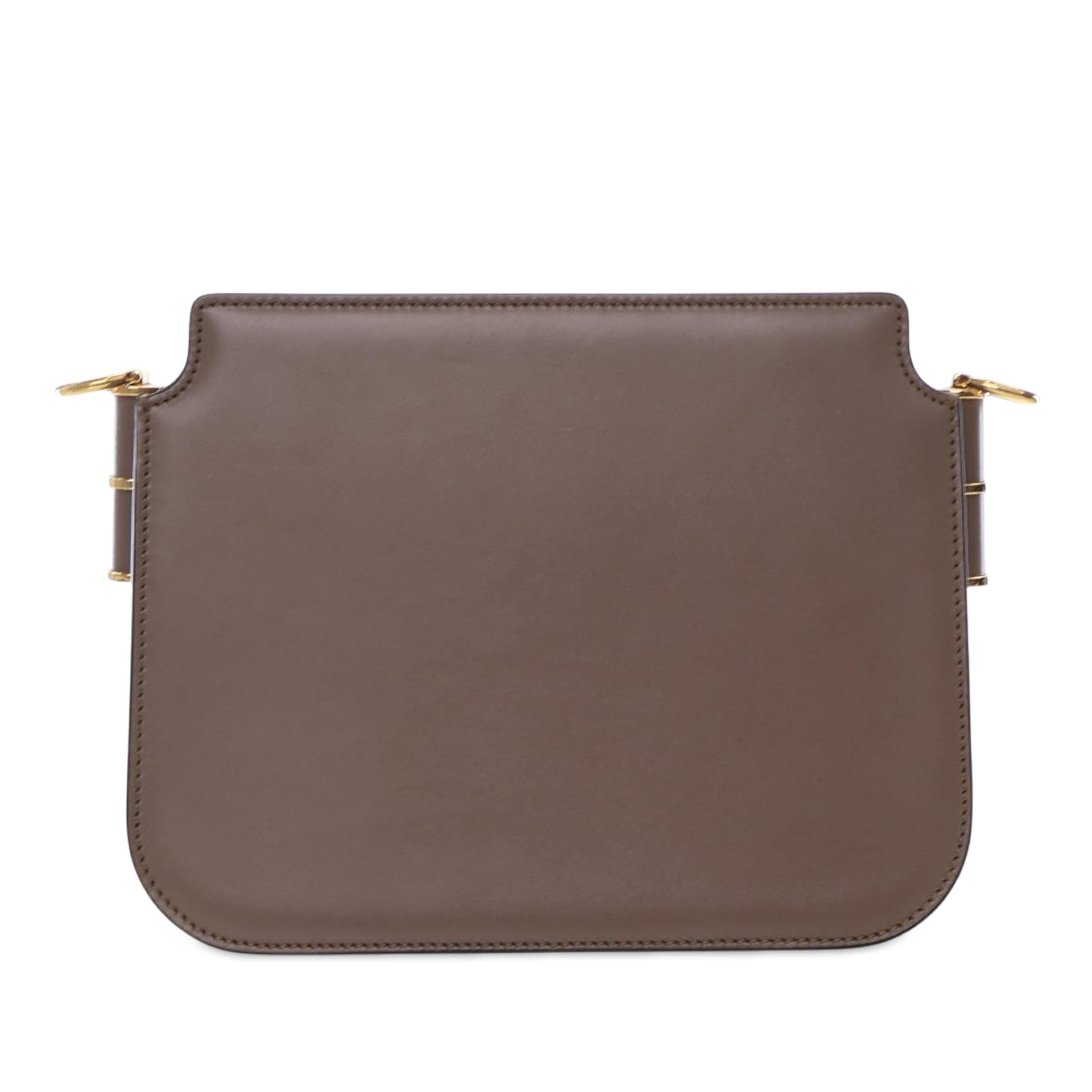 Fendi Smooth Calfskin Vitello King Luxor Touch Shoulder Bag, från Luxclusif, i färgen taupe. Klicka för att öppna bilden i stort format