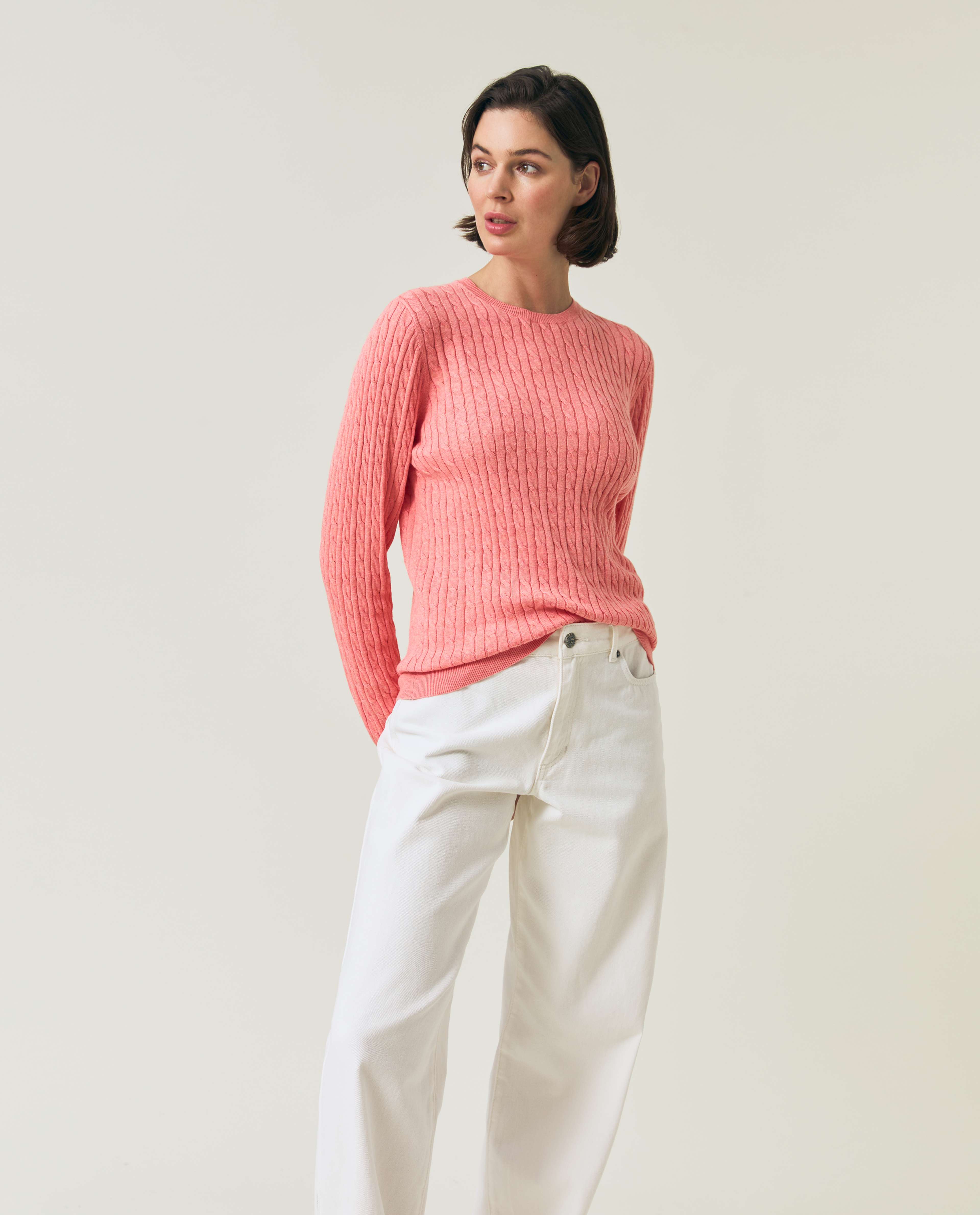 Organic Cotton Cable Knitted Sweater