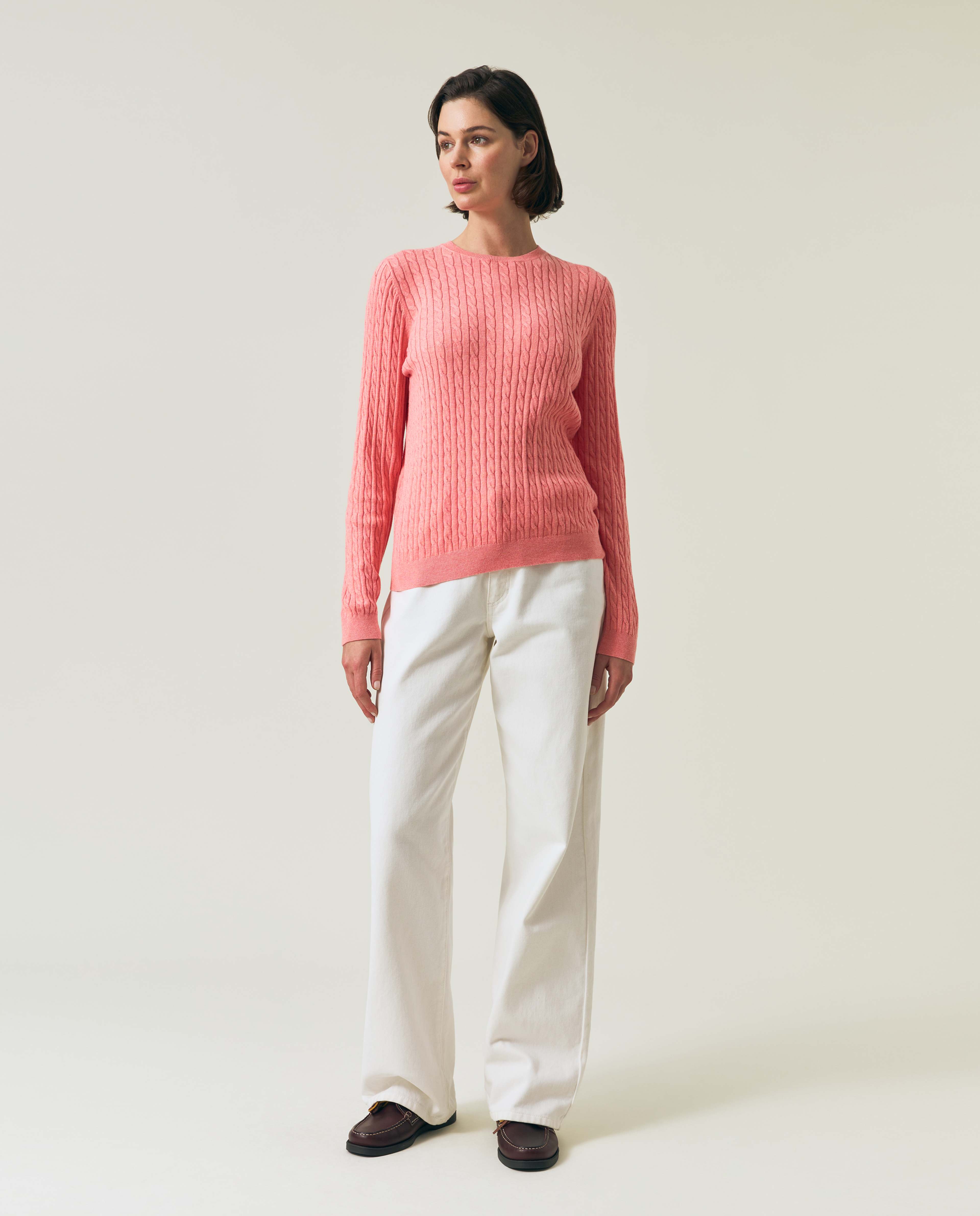 Organic Cotton Cable Knitted Sweater