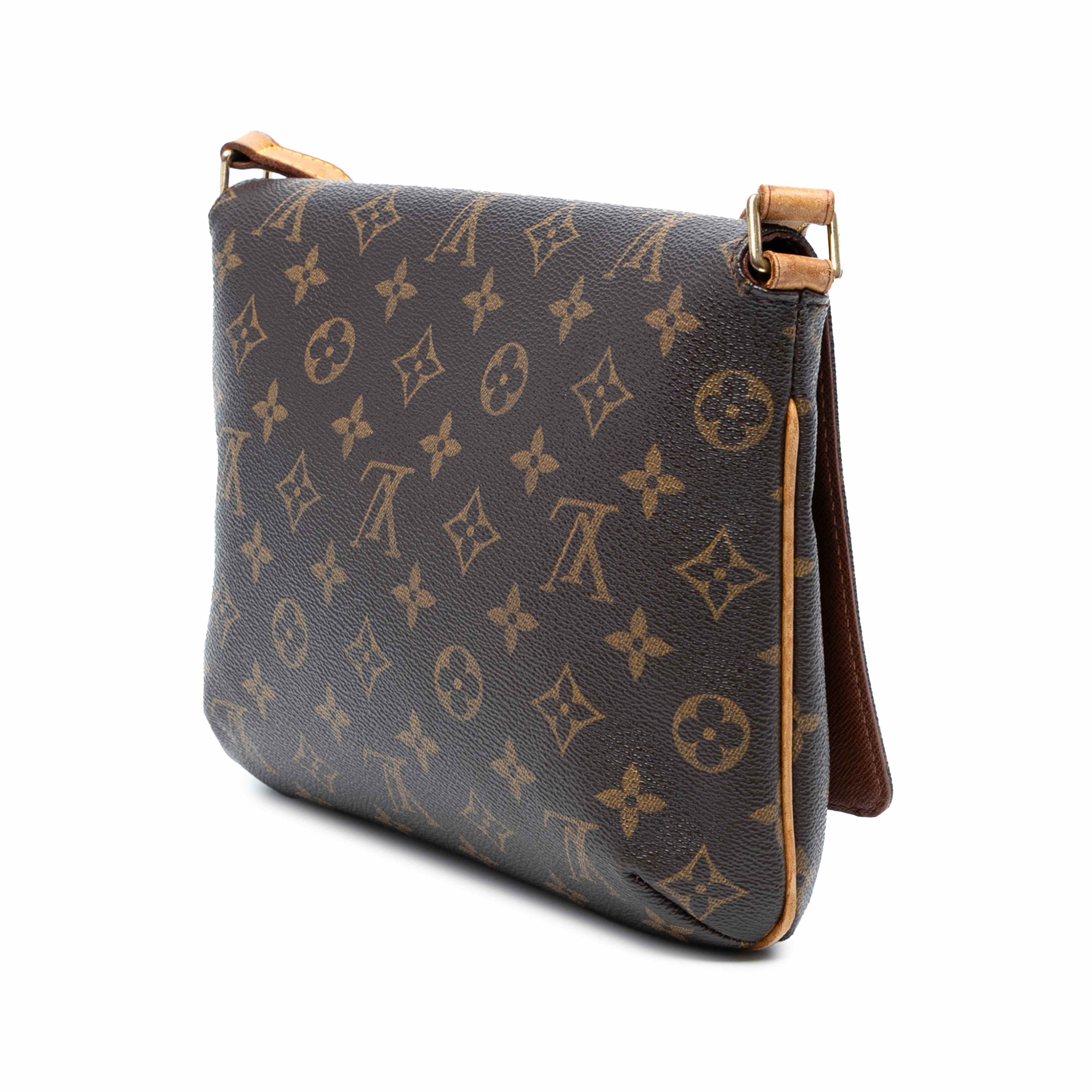 Louis Vuitton Monogram Musette Tango Short Strap, från Luxclusif, i färgen brown. Klicka för att öppna bilden i stort format