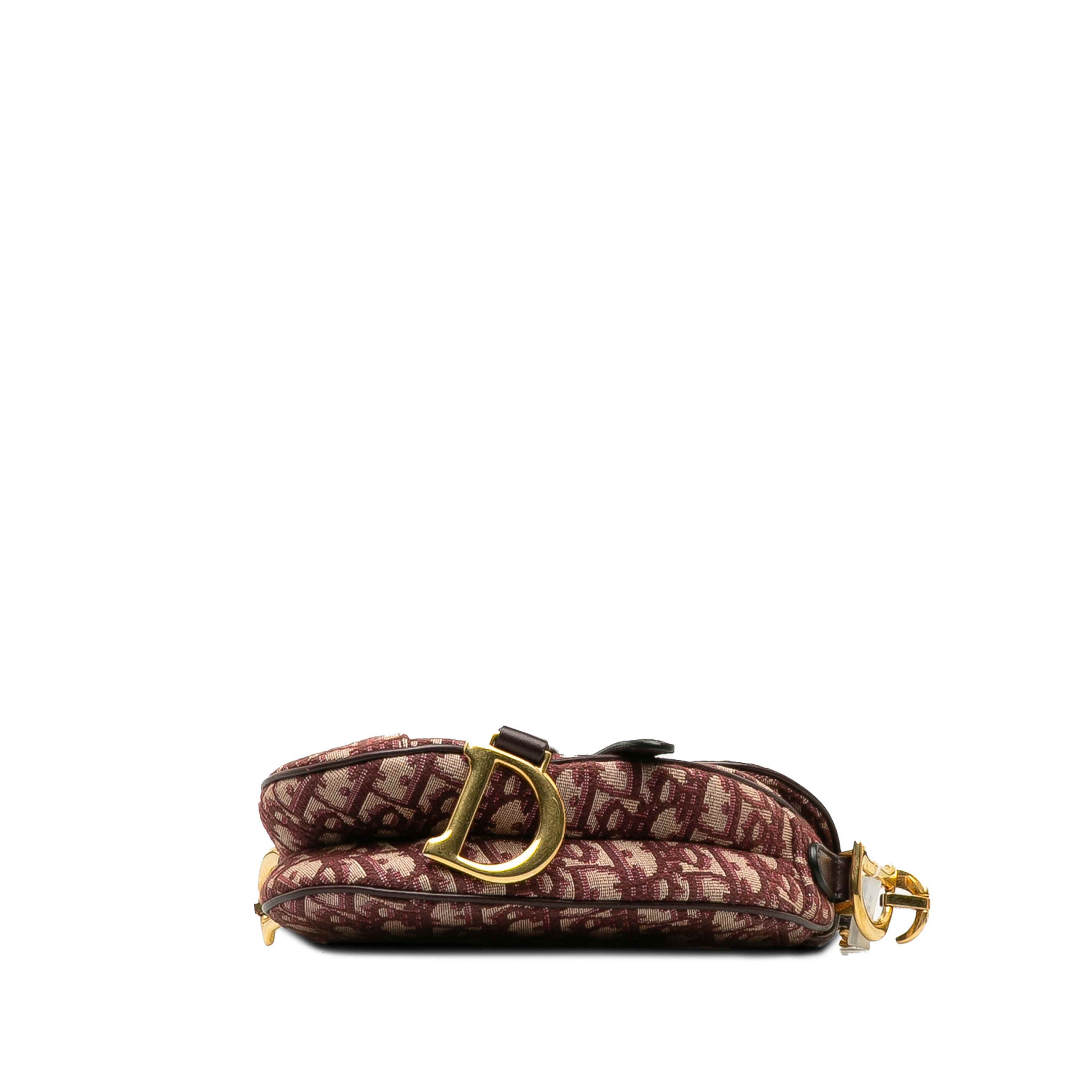 Dior Mini Oblique Canvas Saddle Bag