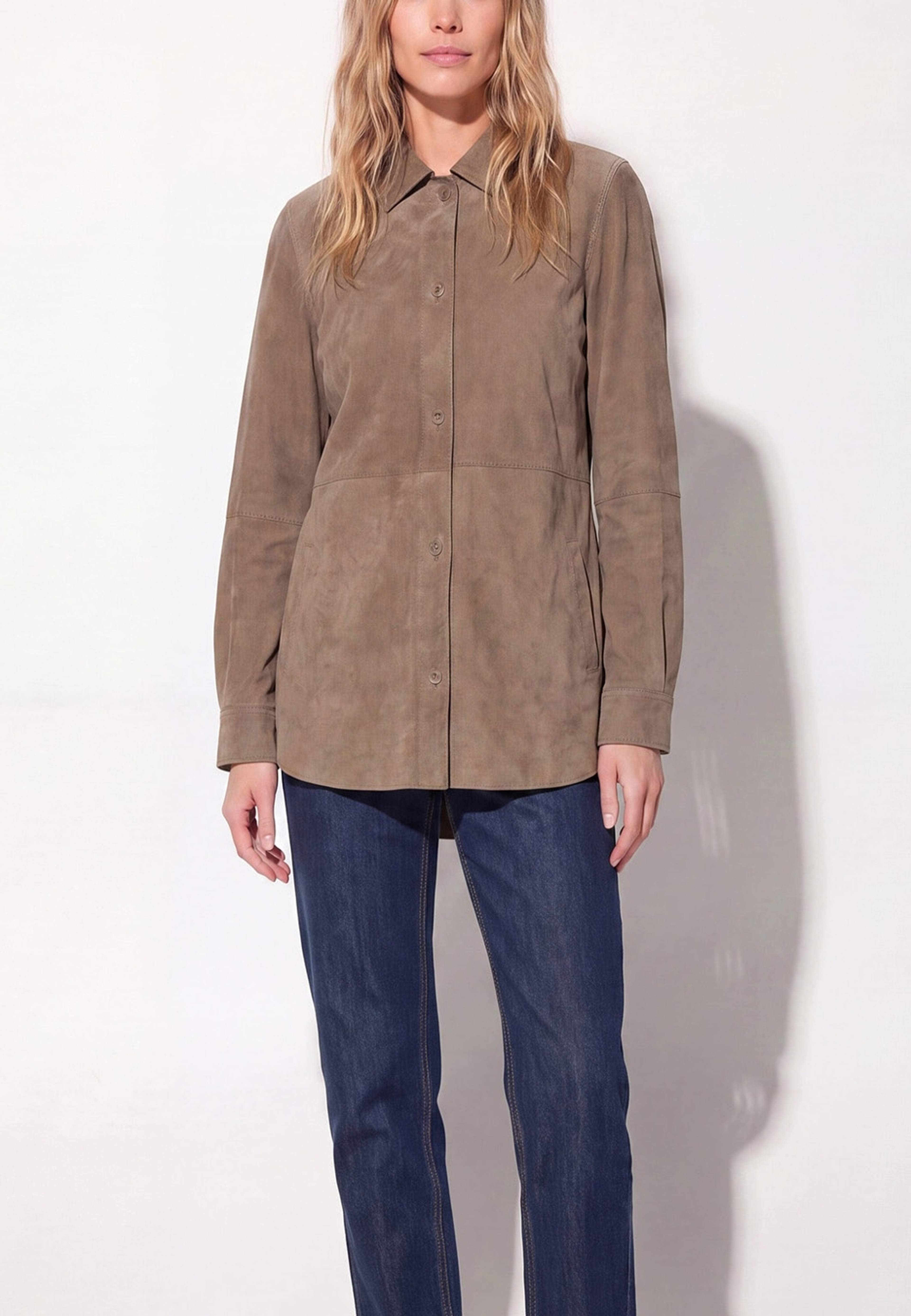 Cassy Shirt Jacket, från ROCKANDBLUE, i färgen mocha cream. Klicka för att öppna bilden i stort format