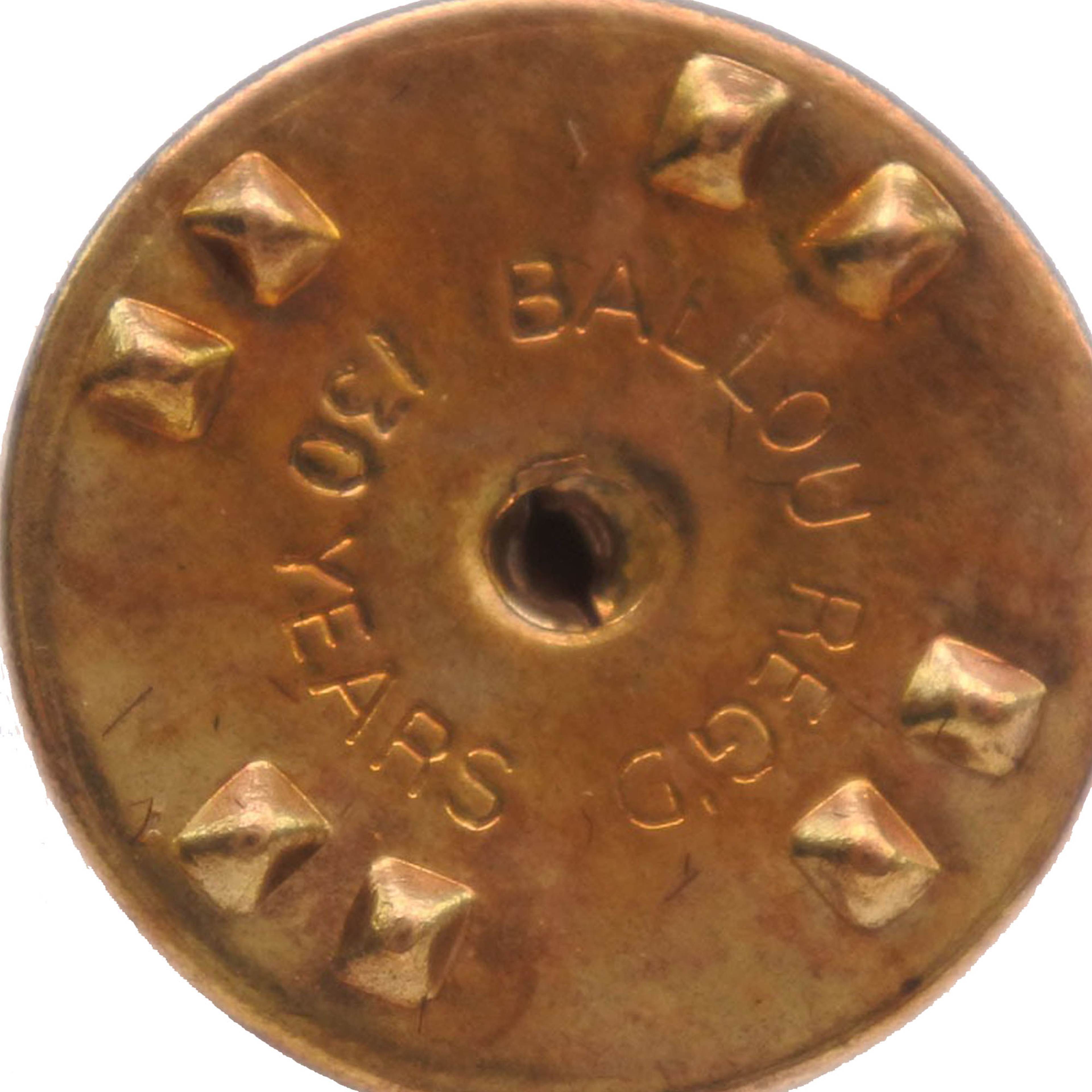 Chanel Gold Plated Rhinestone No 19 Pin Badge Brooch, från Luxclusif, i färgen gold. Klicka för att öppna bilden i stort format