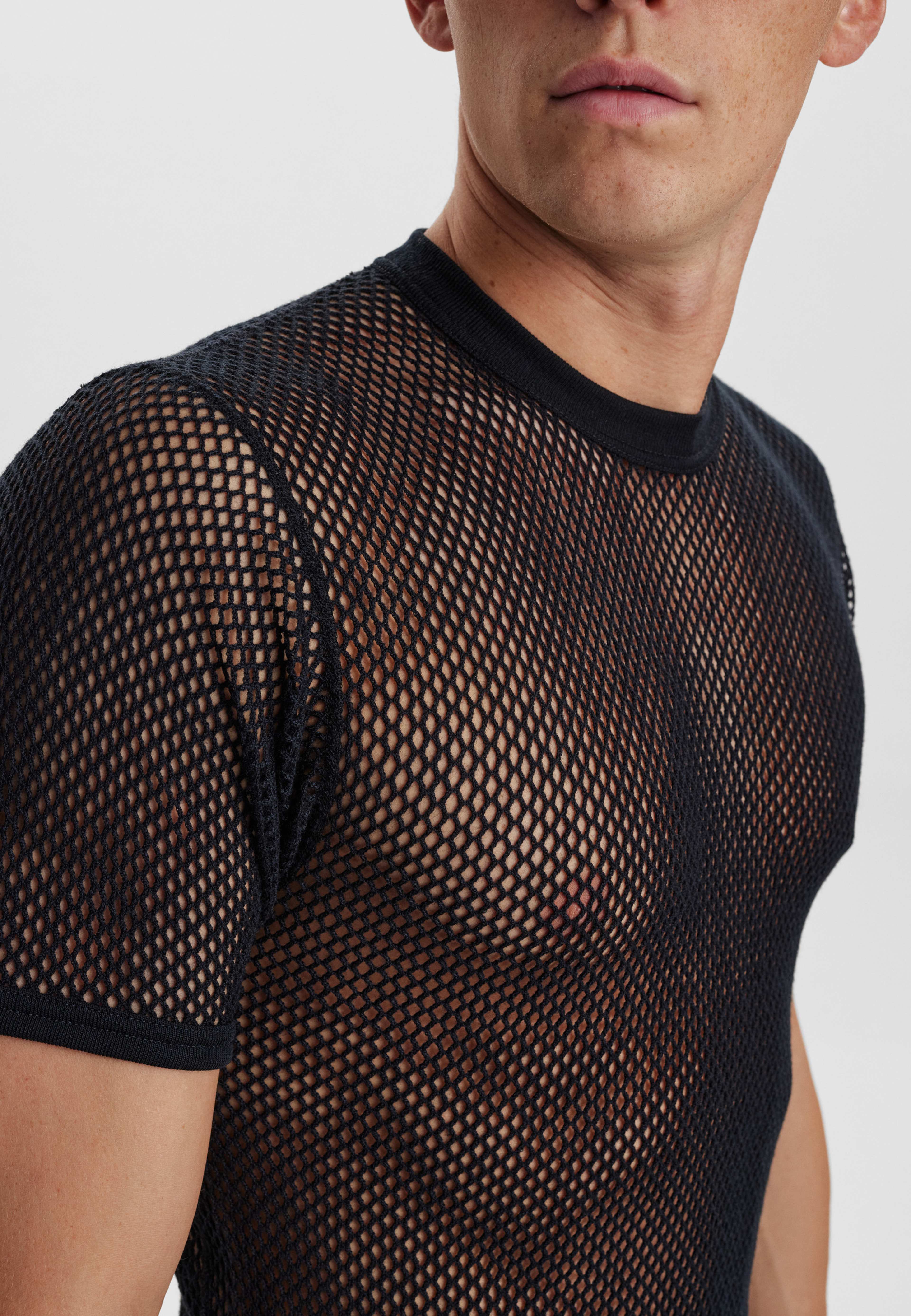 3-pack Undertröja "mesh" | Merinoull | Svart