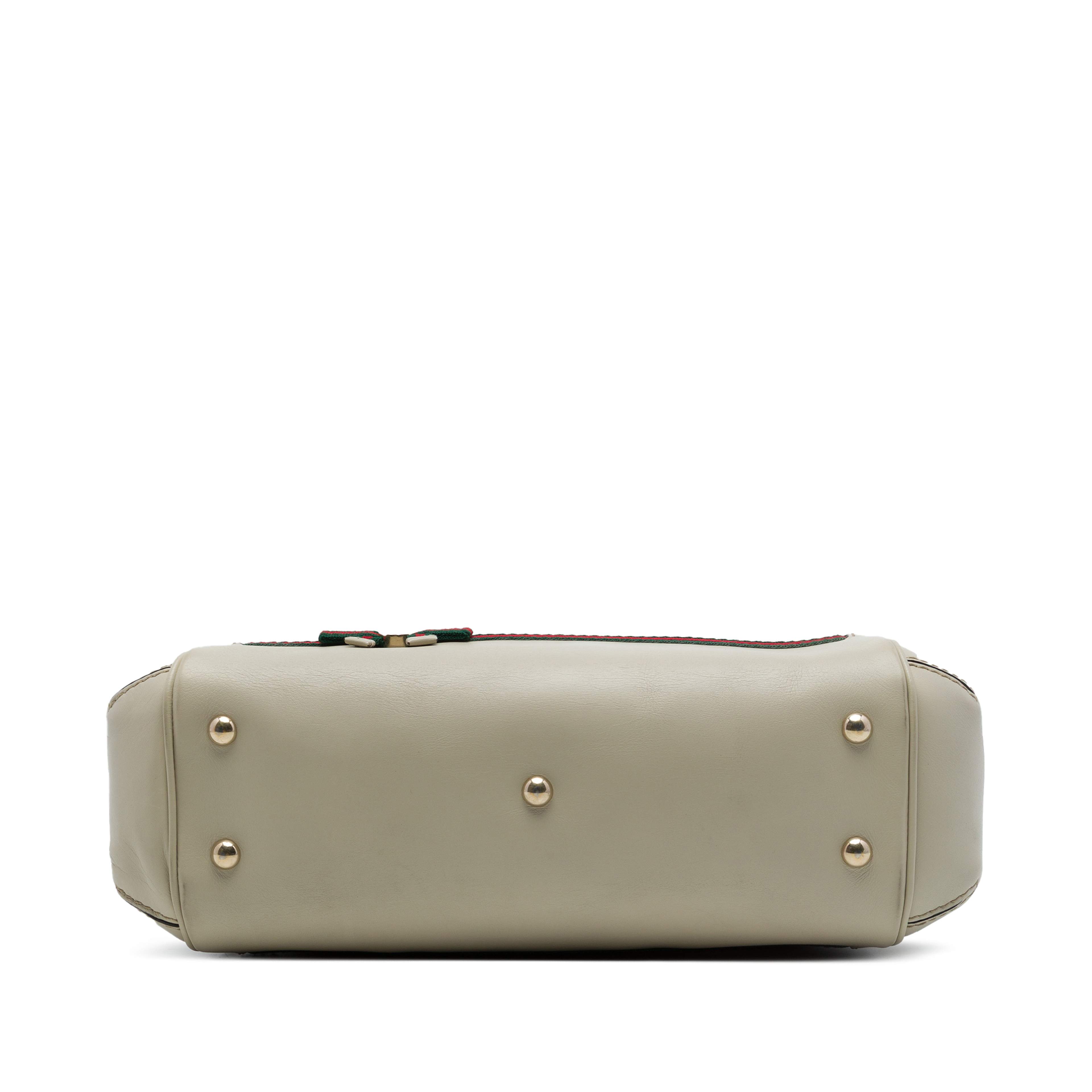Gucci Gg Canvas Web Mayfair Satchel, från Luxclusif, i färgen vit. Klicka för att öppna bilden i stort format