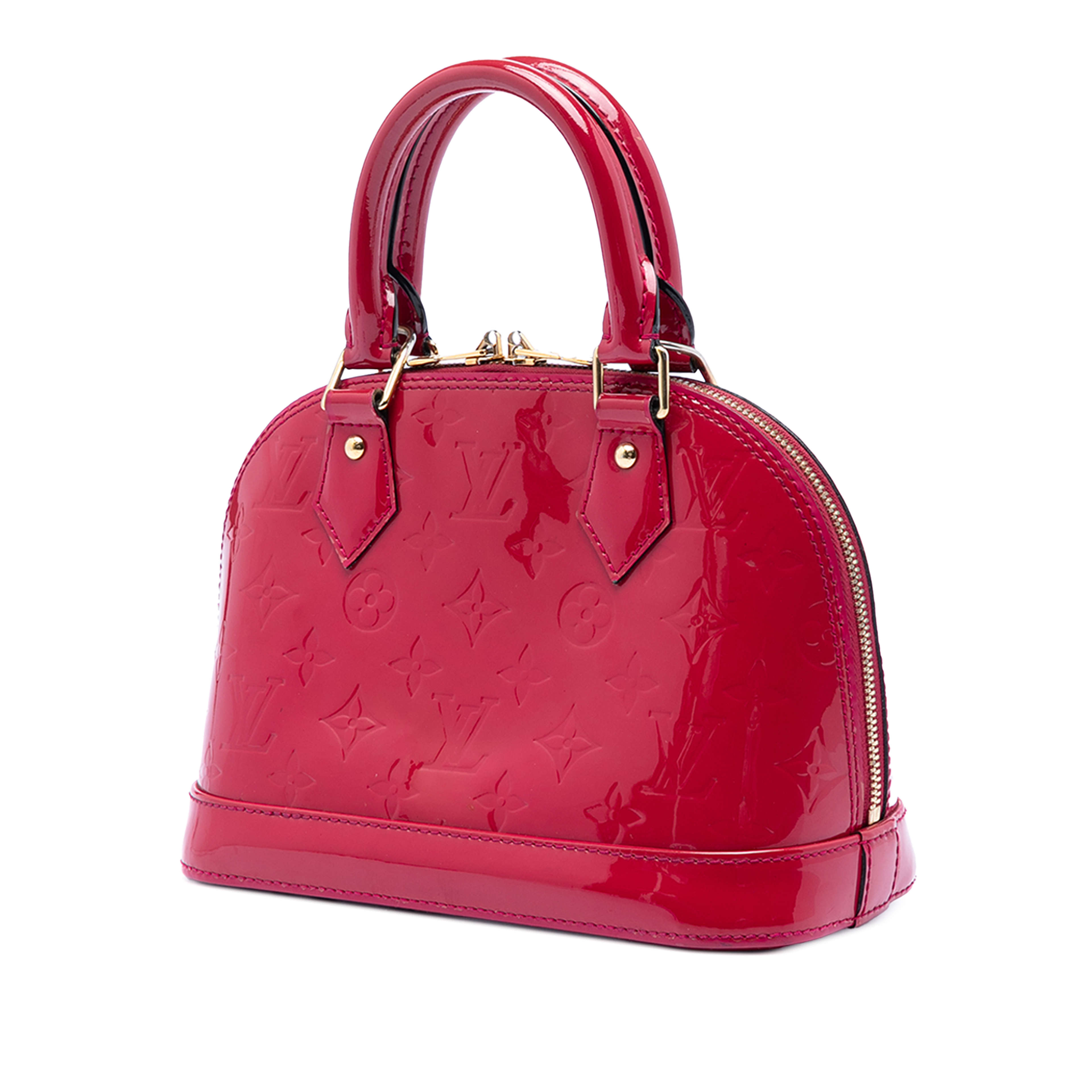 Louis Vuitton Monogram Vernis Alma Bb, från Luxclusif, i färgen rosa. Klicka för att öppna bilden i stort format