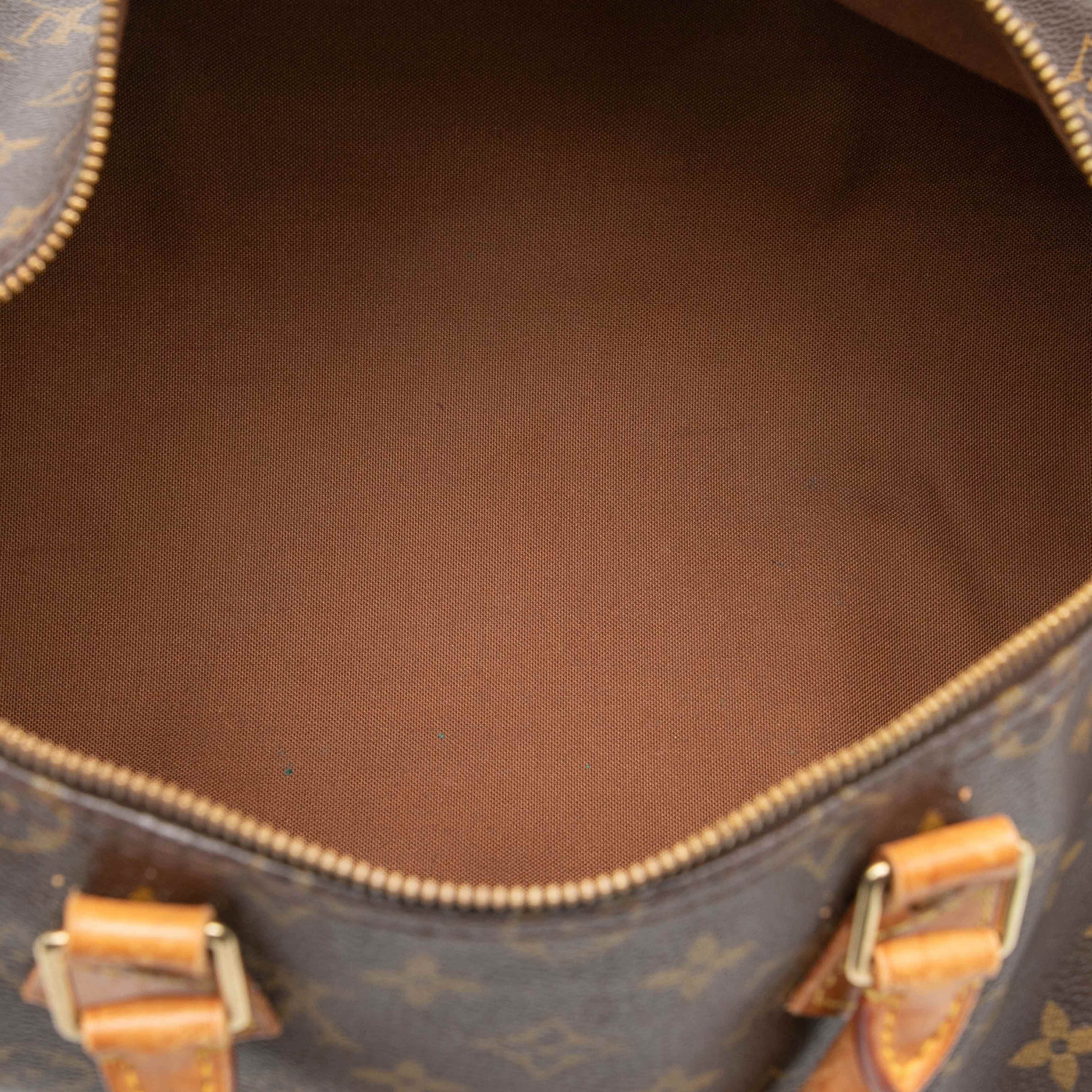 Louis Vuitton Monogram Speedy 35, från Luxclusif, i färgen brown. Klicka för att öppna bilden i stort format