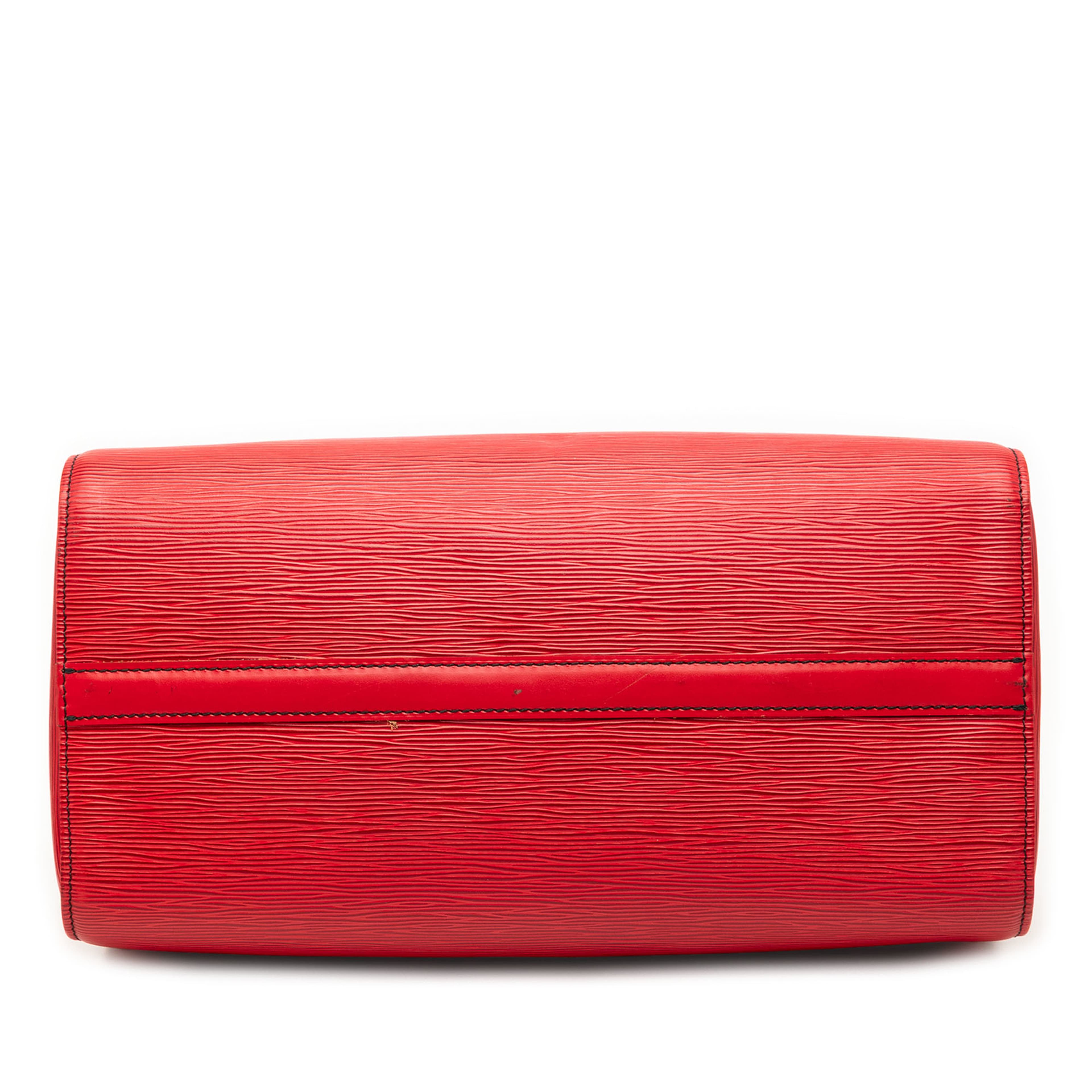 Louis Vuitton Epi Speedy 35, från Luxclusif, i färgen red. Klicka för att öppna bilden i stort format