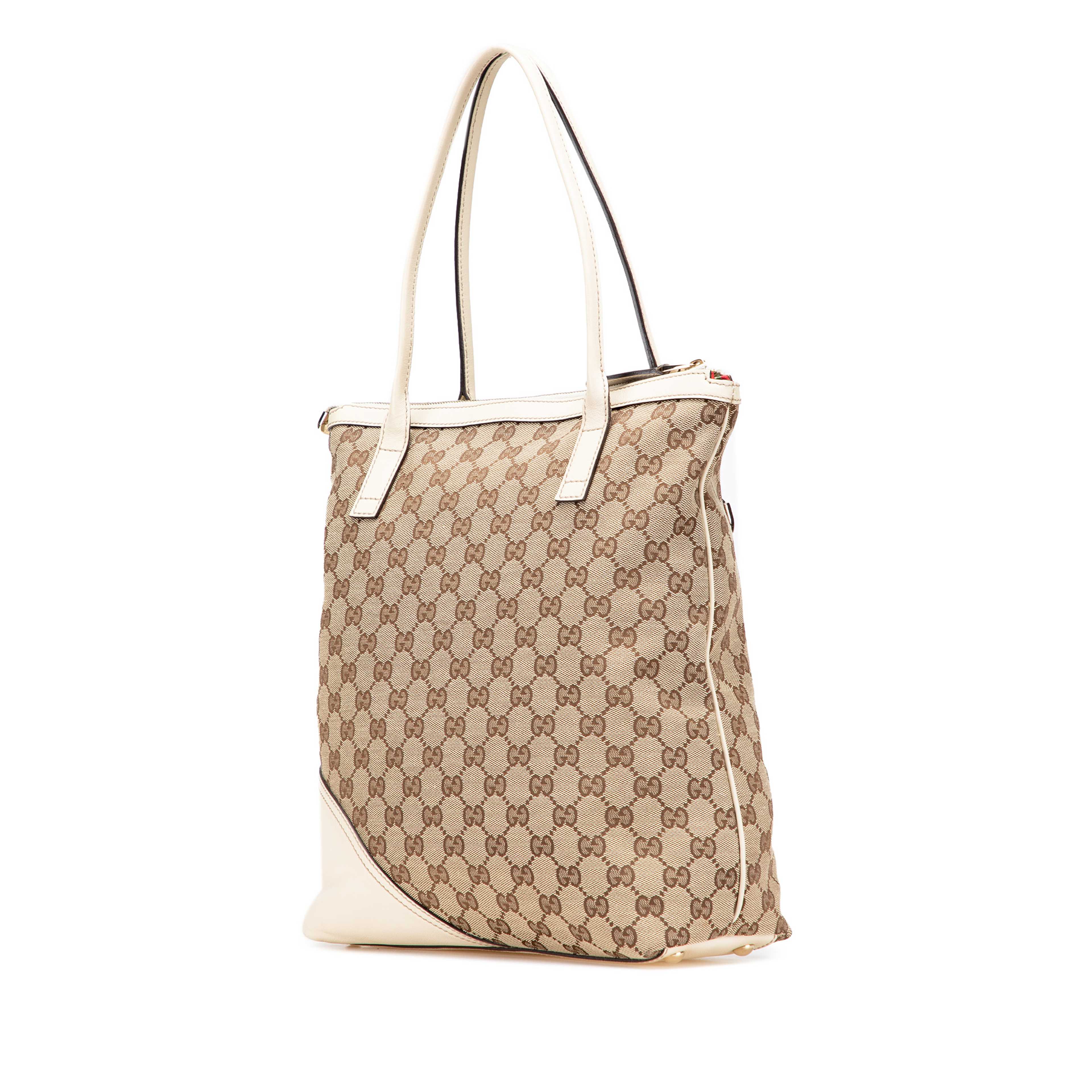 Gucci Gg Canvas Britt Tote, från Luxclusif, i färgen beige. Klicka för att öppna bilden i stort format