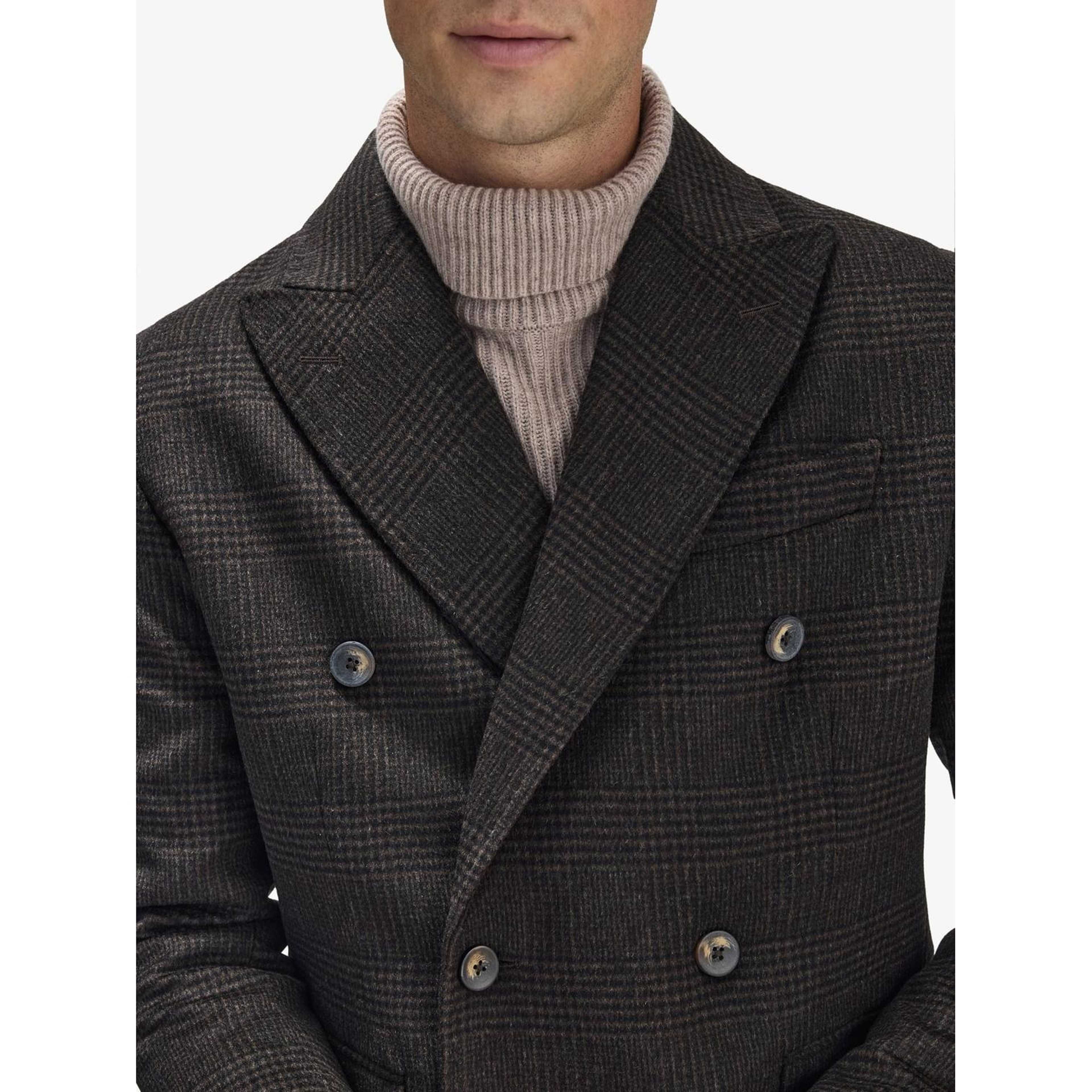 Cashmere Blended Double Breasted Coat