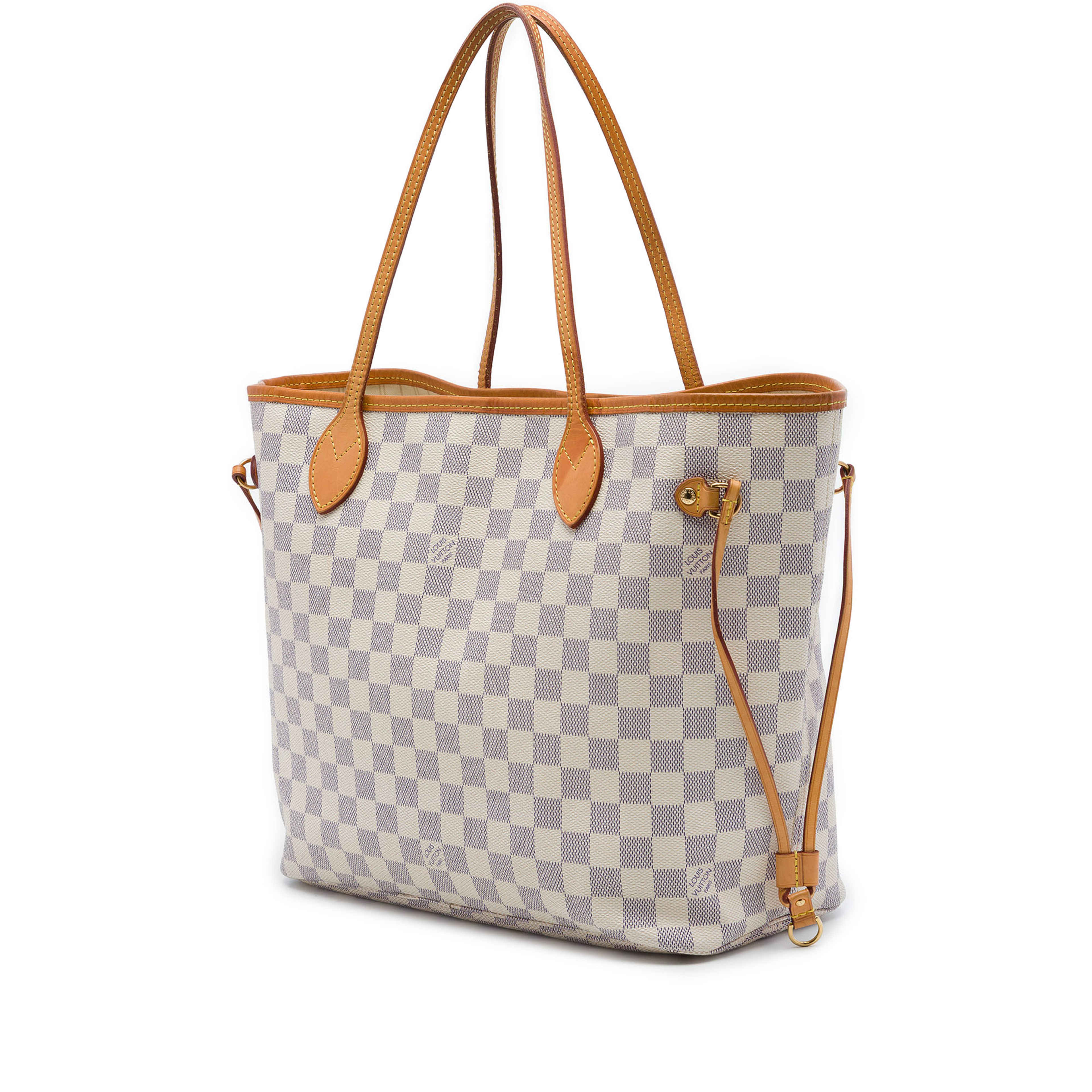 Louis Vuitton Damier Azur Neverfull Mm, från Luxclusif, i färgen vit. Klicka för att öppna bilden i stort format
