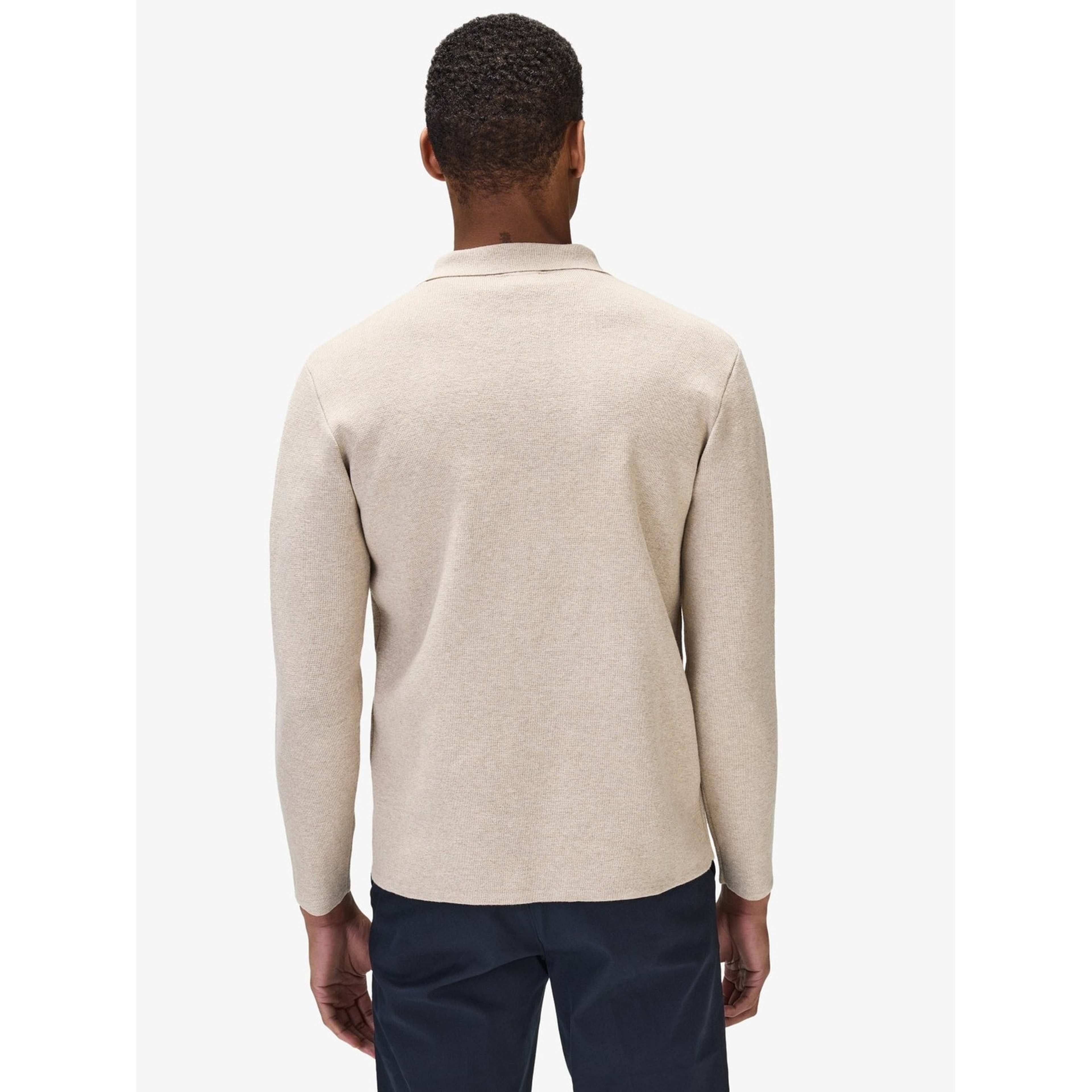 Cotton Plain Knitted Ls Half Zip (ilario)