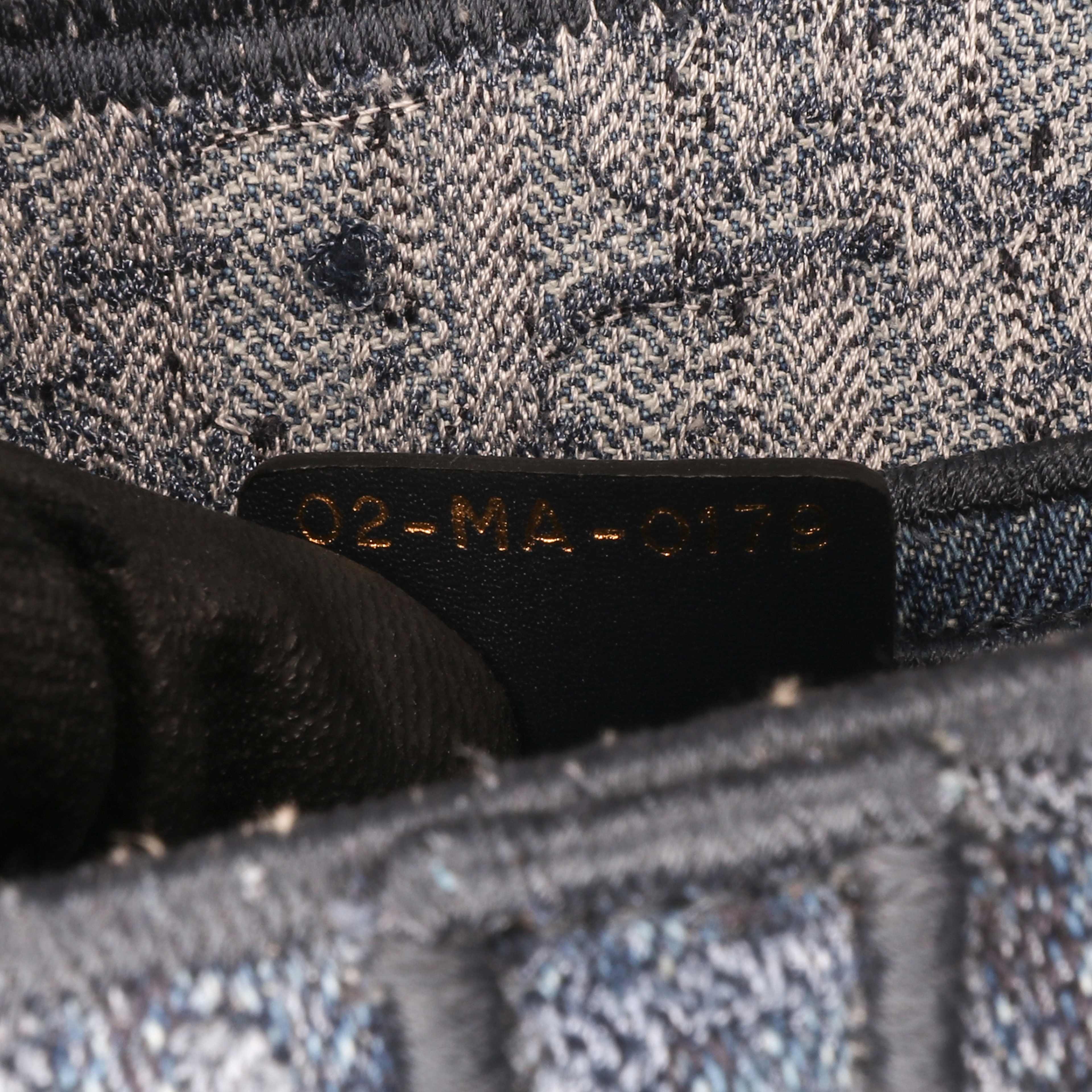 Dior Oblique Embroidered Denim Saddle Bag