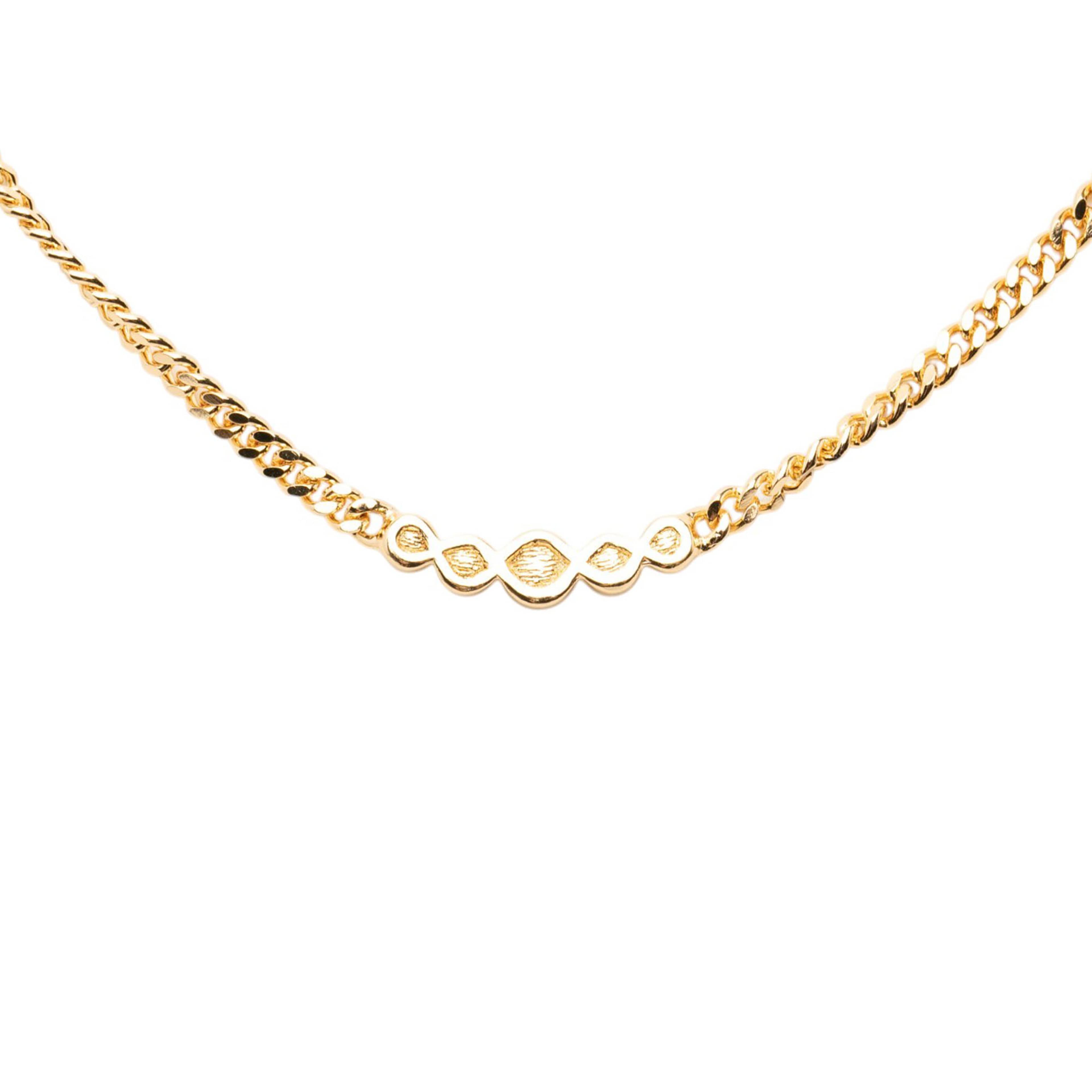 Dior Gold Plated Strass Pendant Necklace, från Luxclusif, i färgen guld. Klicka för att öppna bilden i stort format
