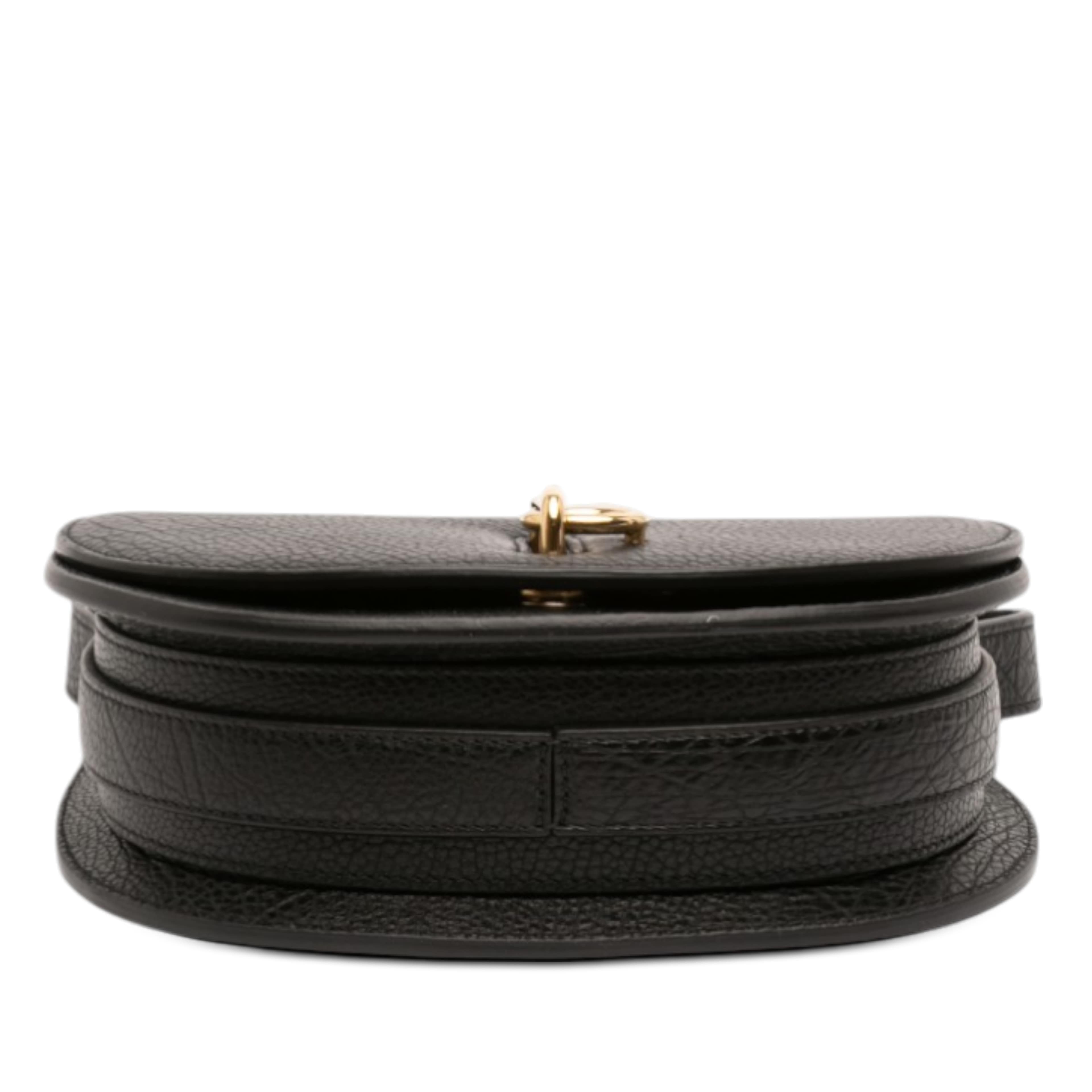 Burberry Mini Grained Calfskin Rocking Horse Crossbody, från Luxclusif, i färgen black. Klicka för att öppna bilden i stort format
