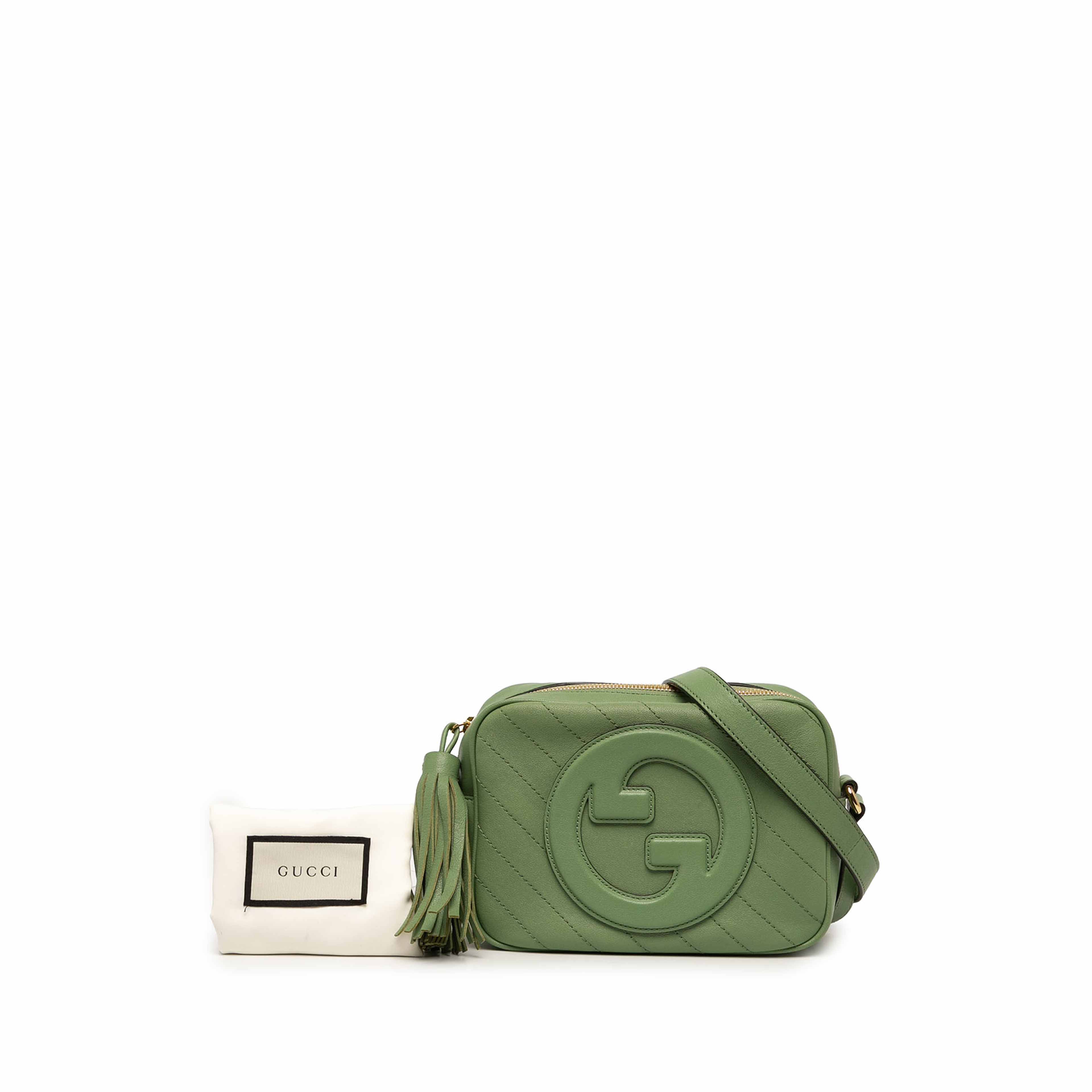 Gucci Small Calfskin Blondie Crossbody, från Luxclusif, i färgen grön. Klicka för att öppna bilden i stort format