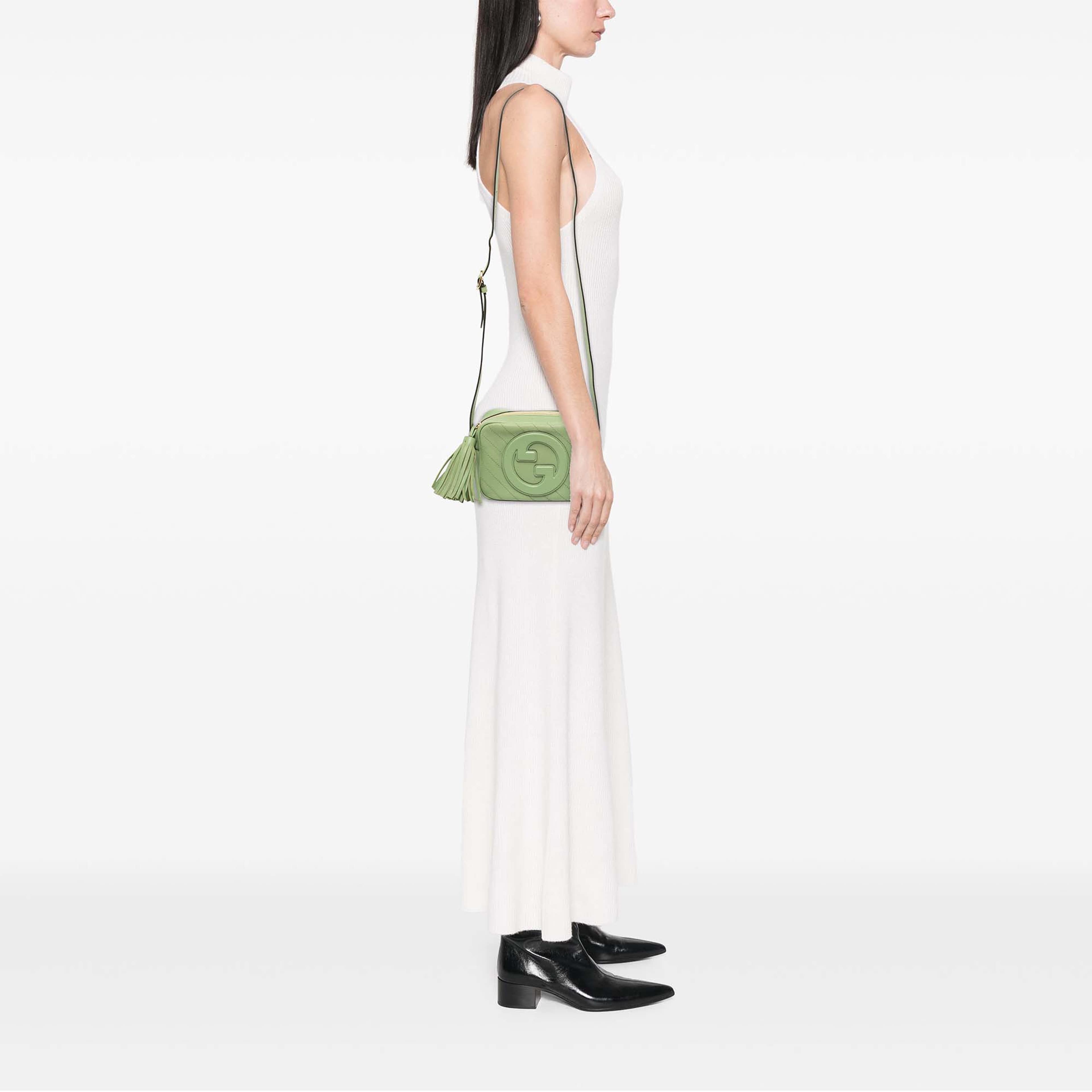 Gucci Small Calfskin Blondie Crossbody, från Luxclusif, i färgen grön. Klicka för att öppna bilden i stort format