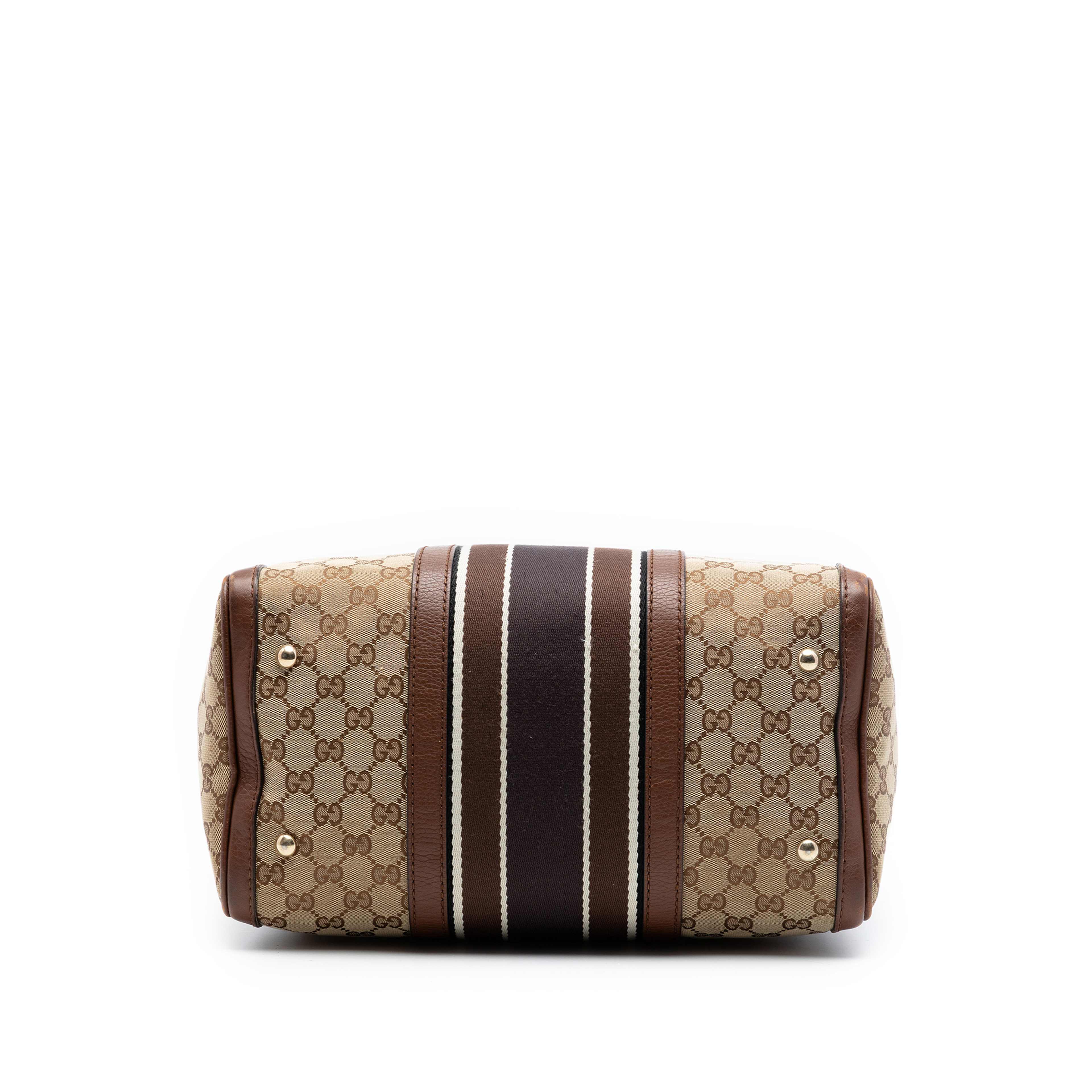 Gucci Medium Gg Canvas Web Joy Boston Bag, från Luxclusif, i färgen beige. Klicka för att öppna bilden i stort format