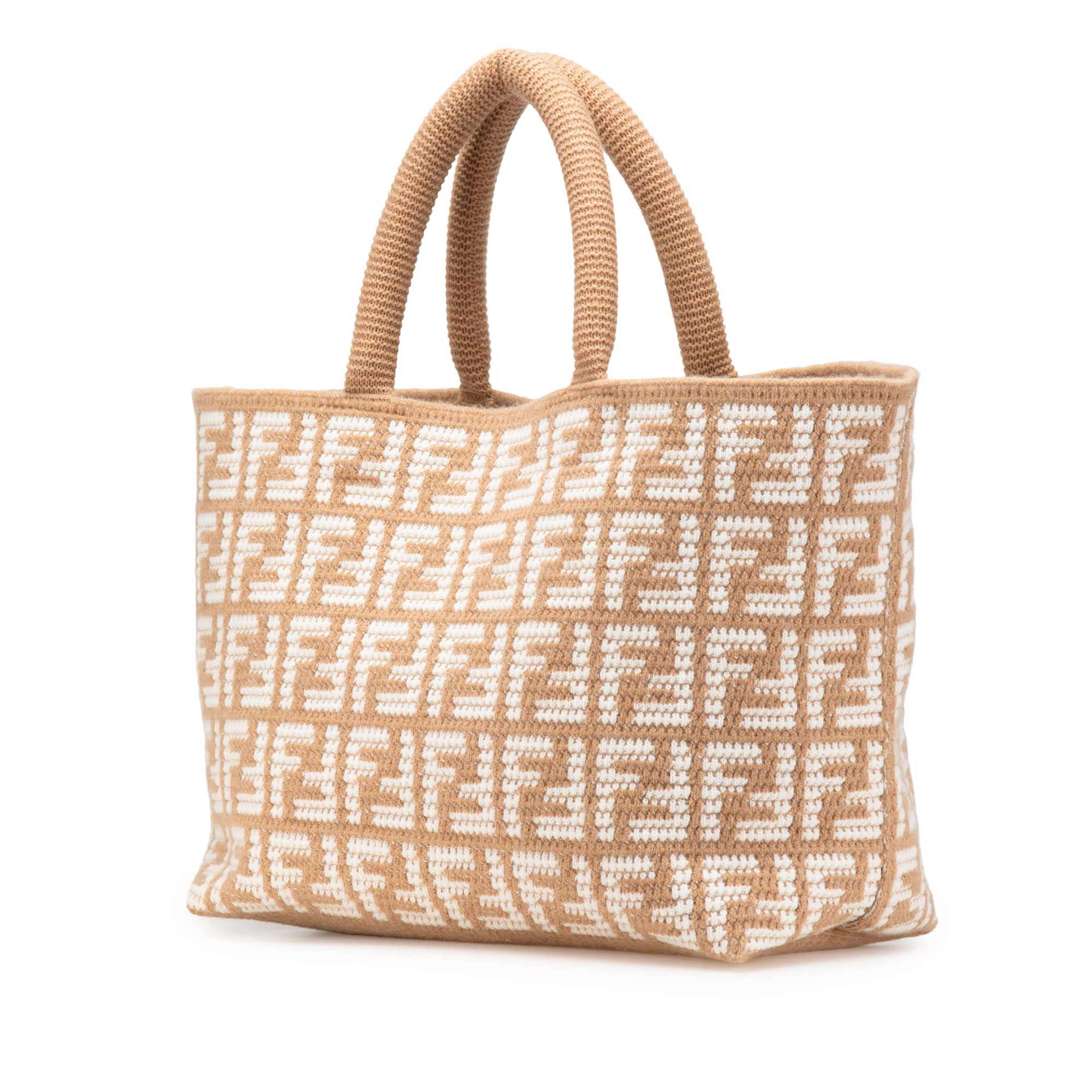 Fendi Large Zucca Cashmere Shopper Tote