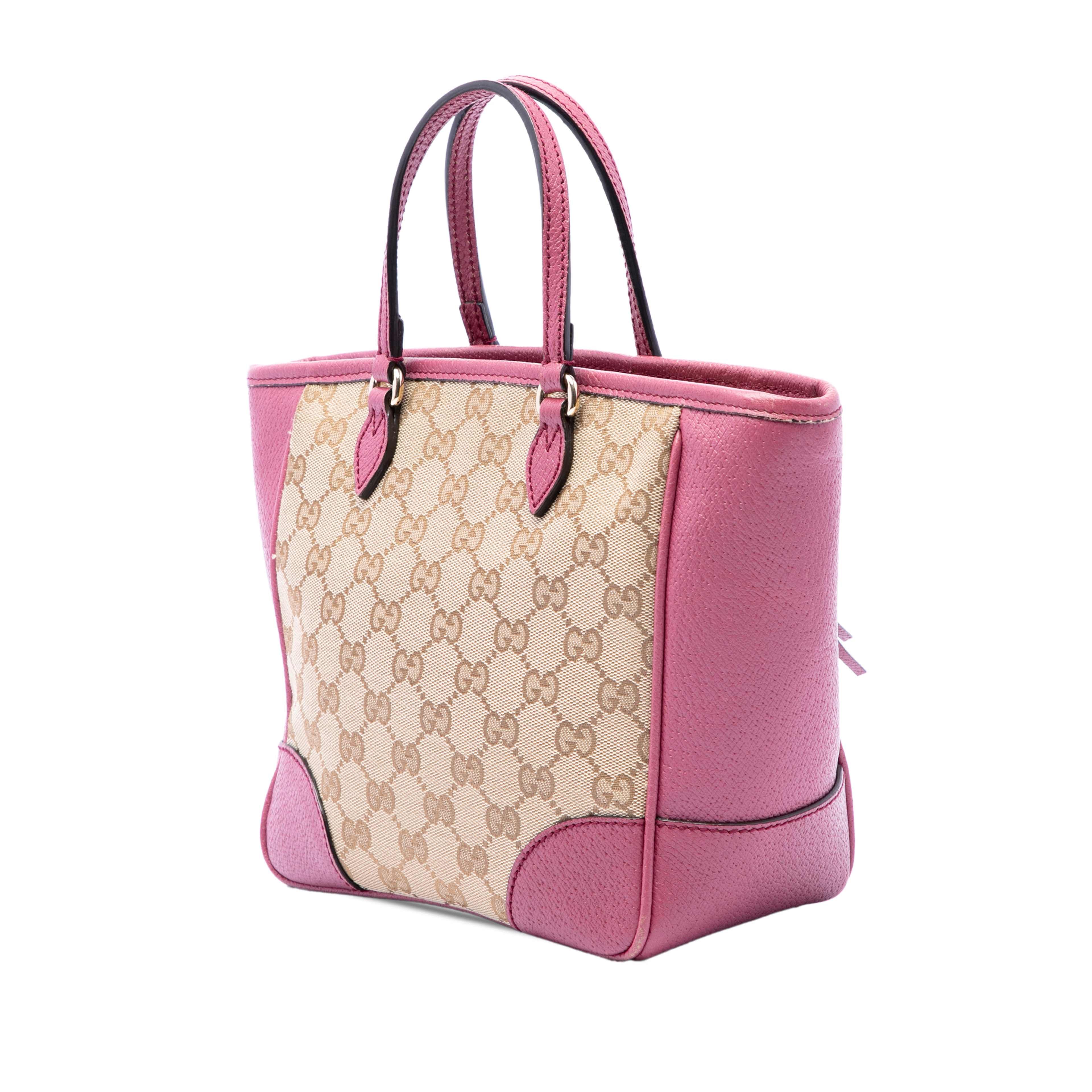 Gucci Small Gg Canvas Bree Satchel, från Luxclusif, i färgen rosa. Klicka för att öppna bilden i stort format