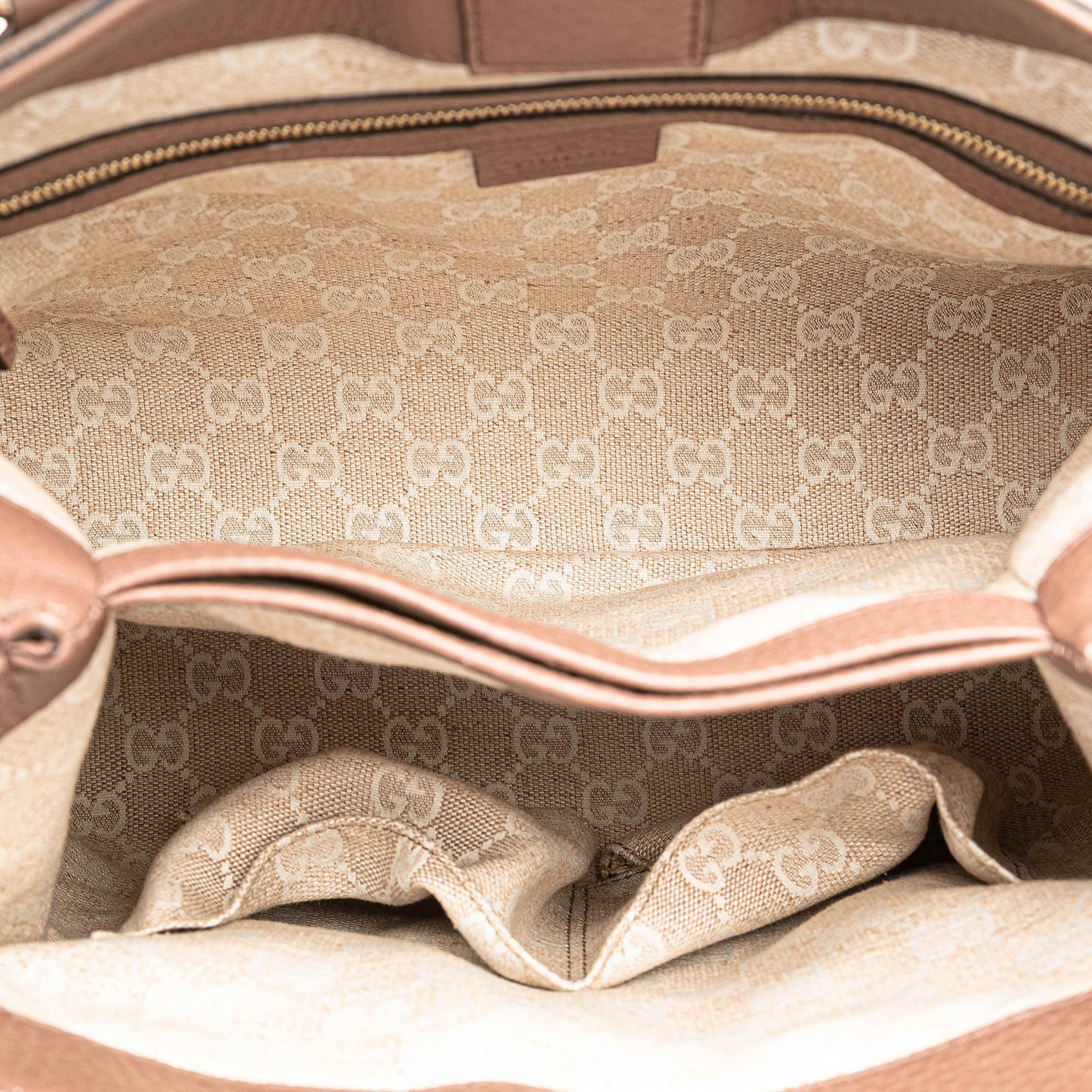 Gucci Small Pebbled Calfskin Diana Bamboo Top Handle Tote