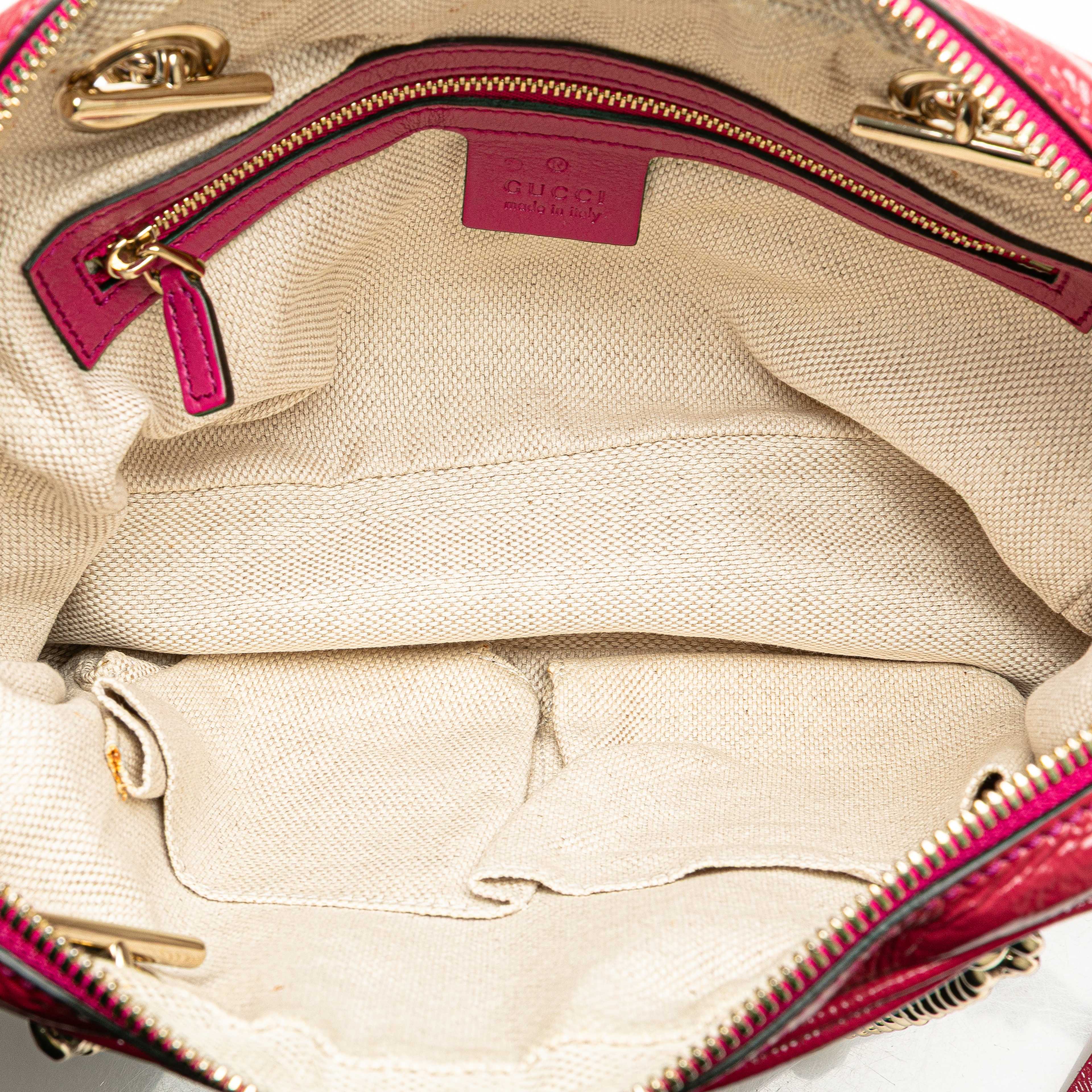 Gucci Patent Soho Chain Zip Shoulder Bag