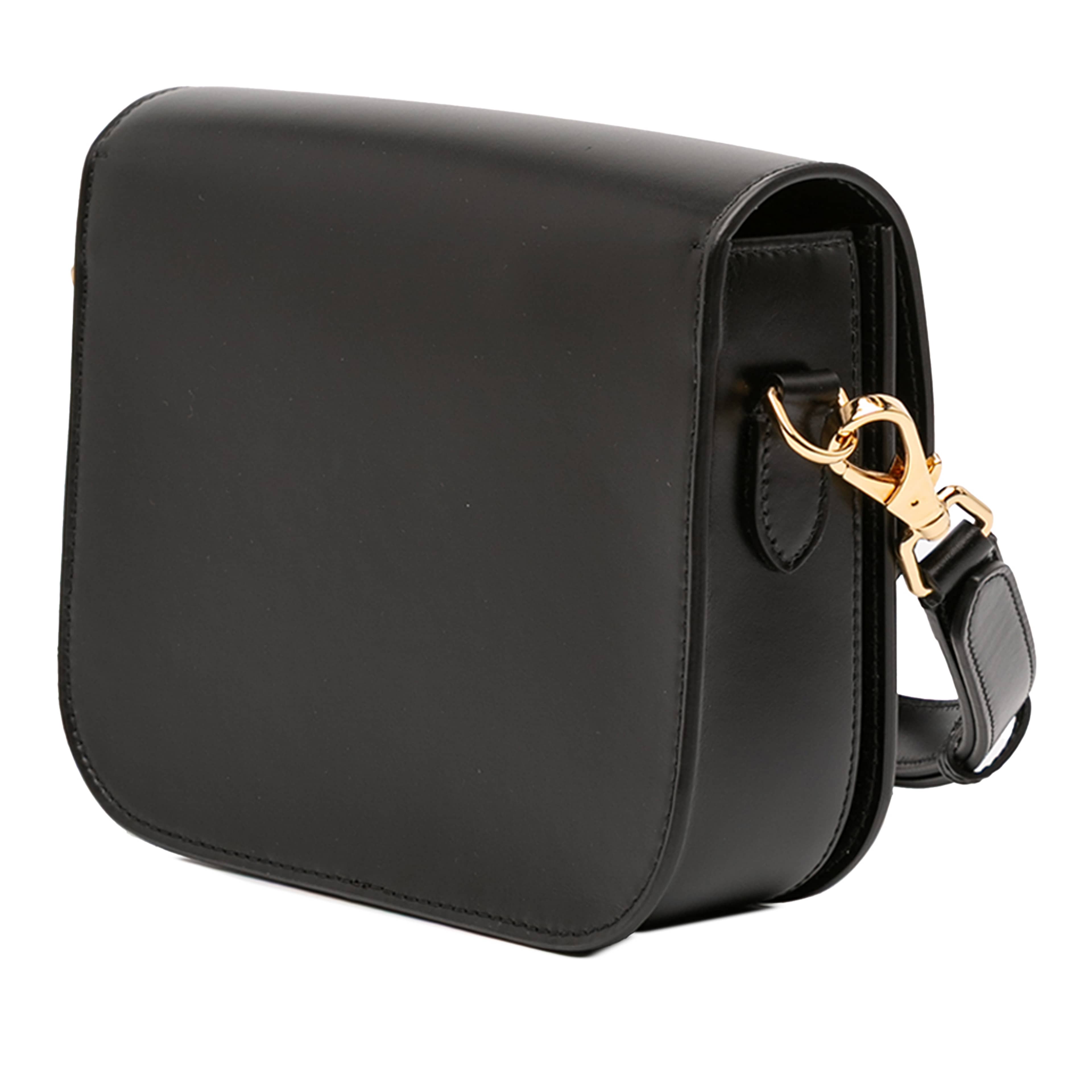 Burberry Small Leather Elizabeth Crossbody, från Luxclusif, i färgen black. Klicka för att öppna bilden i stort format