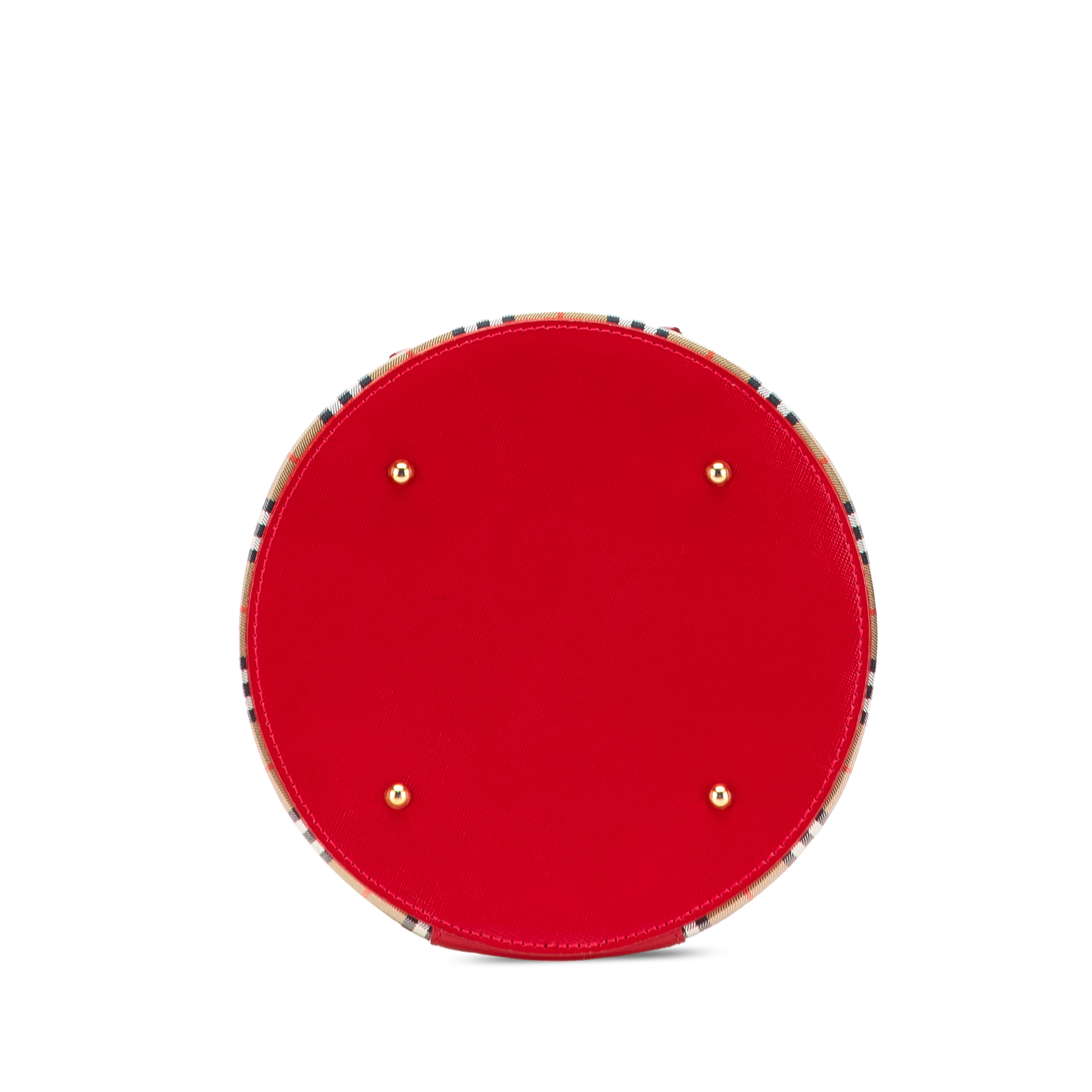 Burberry Haymarket Check Canvas Vanity Bag, från Luxclusif, i färgen beige. Klicka för att öppna bilden i stort format