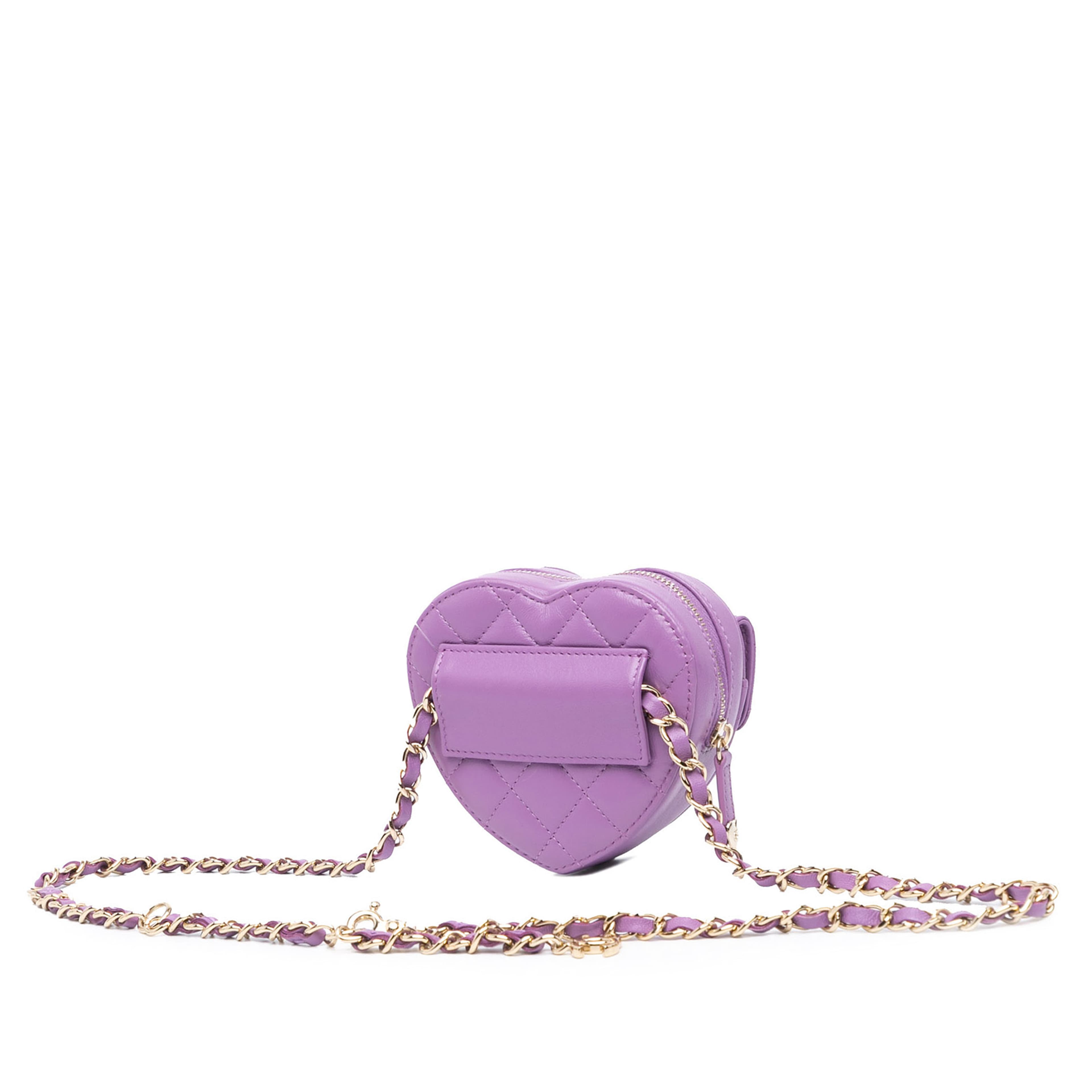 Chanel Mini Lambskin Cc In Love Heart Belt Bag
