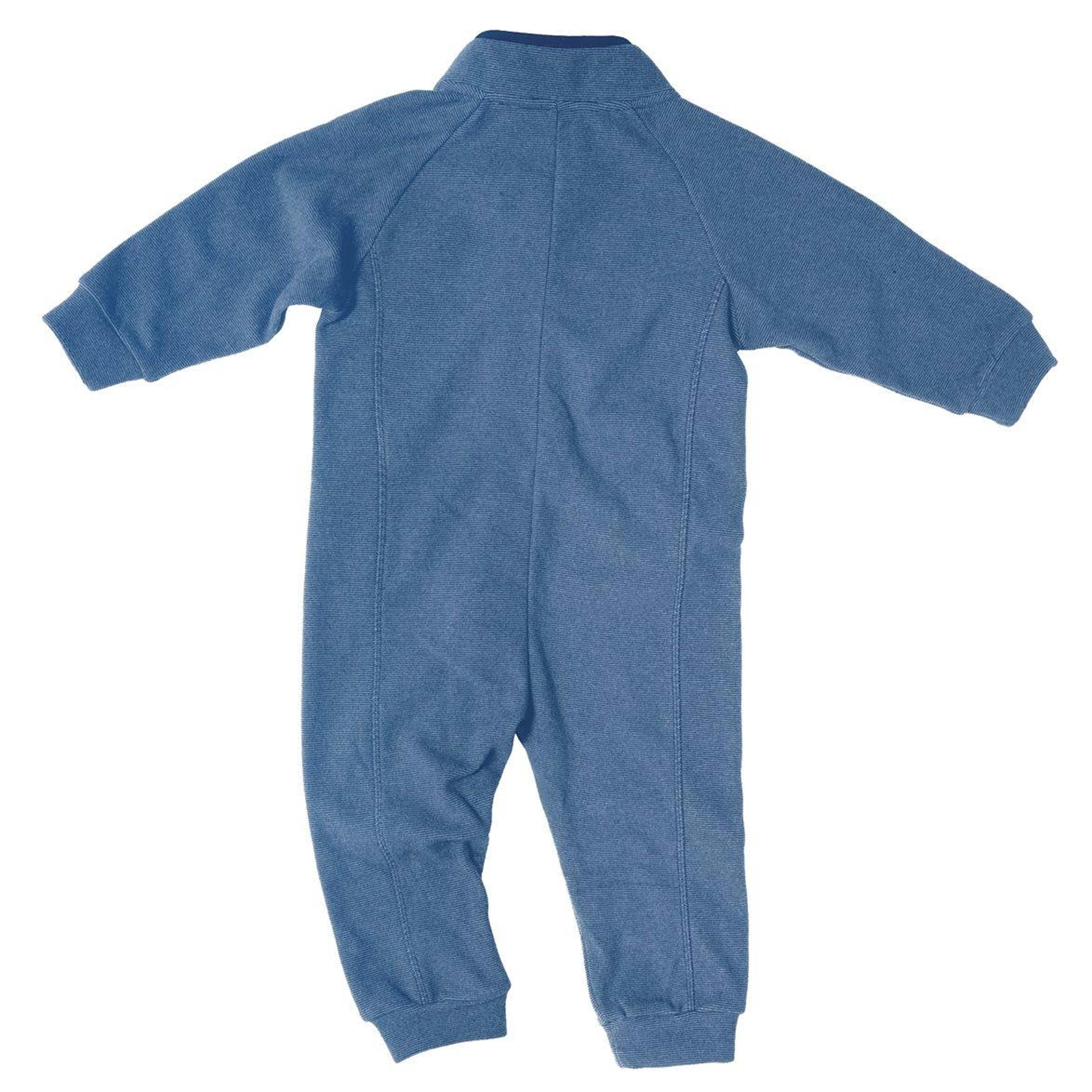 Lynx Micro Fleece Jumpsuit, från ISBJÖRN of Sweden, i färgen denim. Klicka för att öppna bilden i stort format