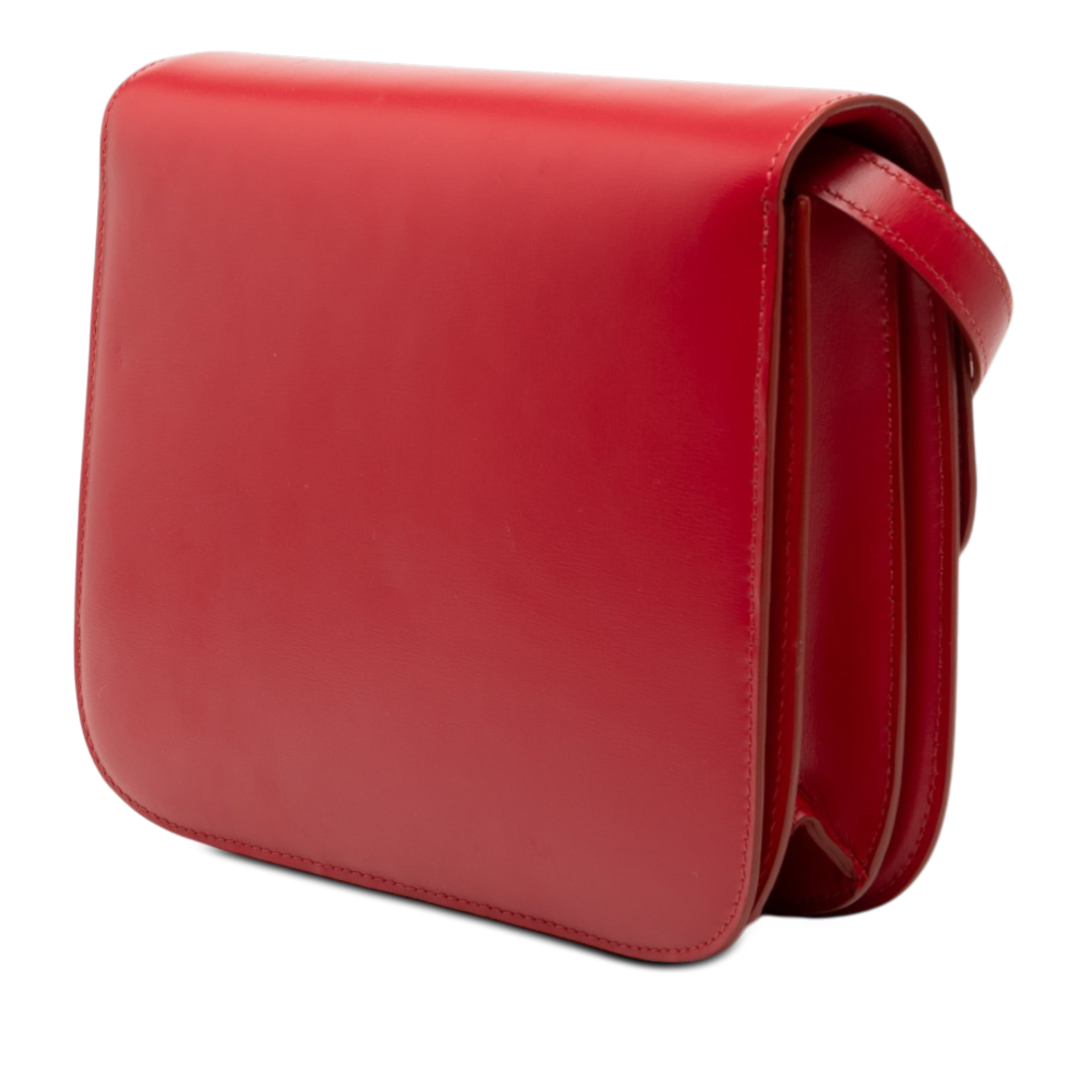 Celine Medium Calfskin Classic Box, från Luxclusif, i färgen red. Klicka för att öppna bilden i stort format