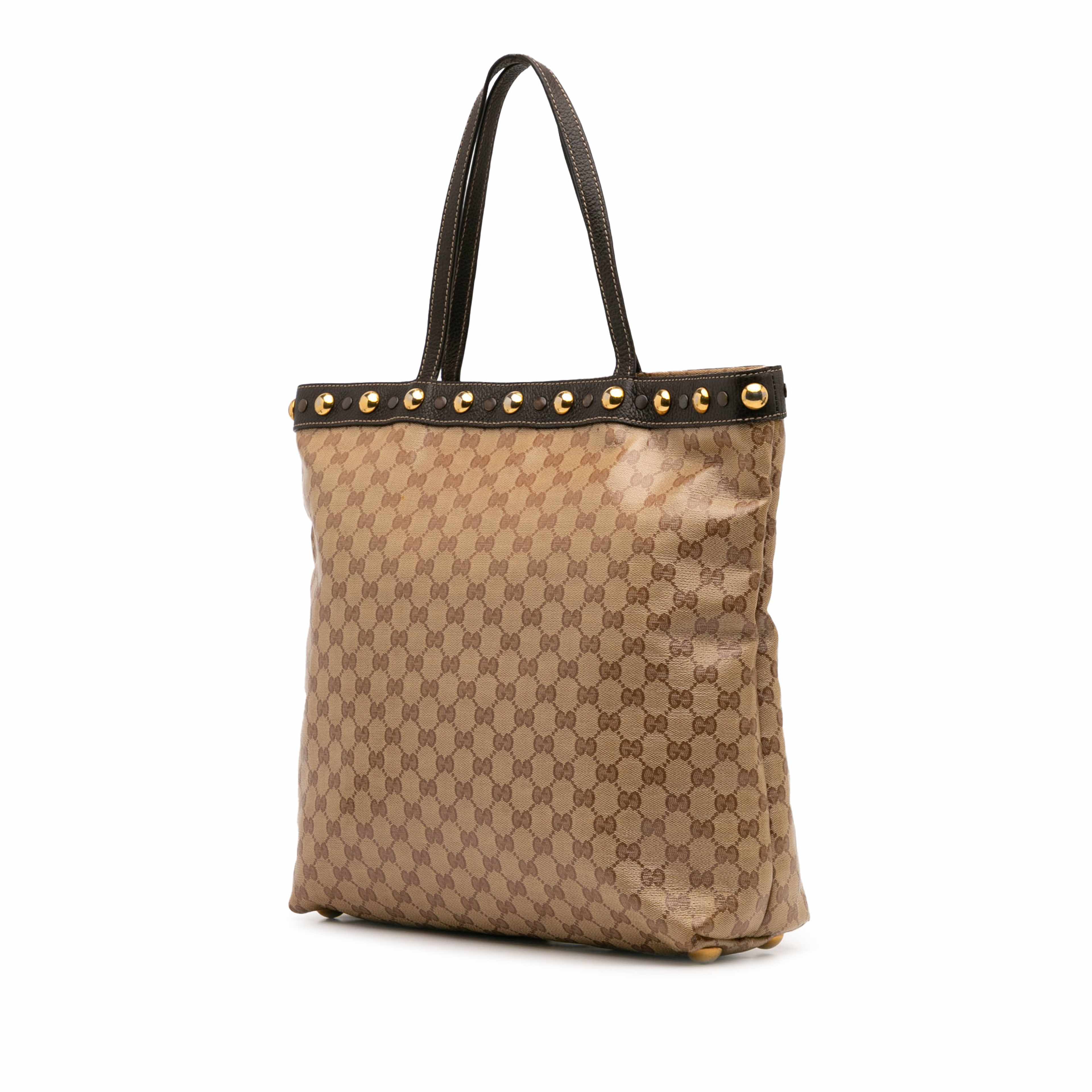 Gucci Gg Crystal Babouska Tote, från Luxclusif, i färgen beige. Klicka för att öppna bilden i stort format