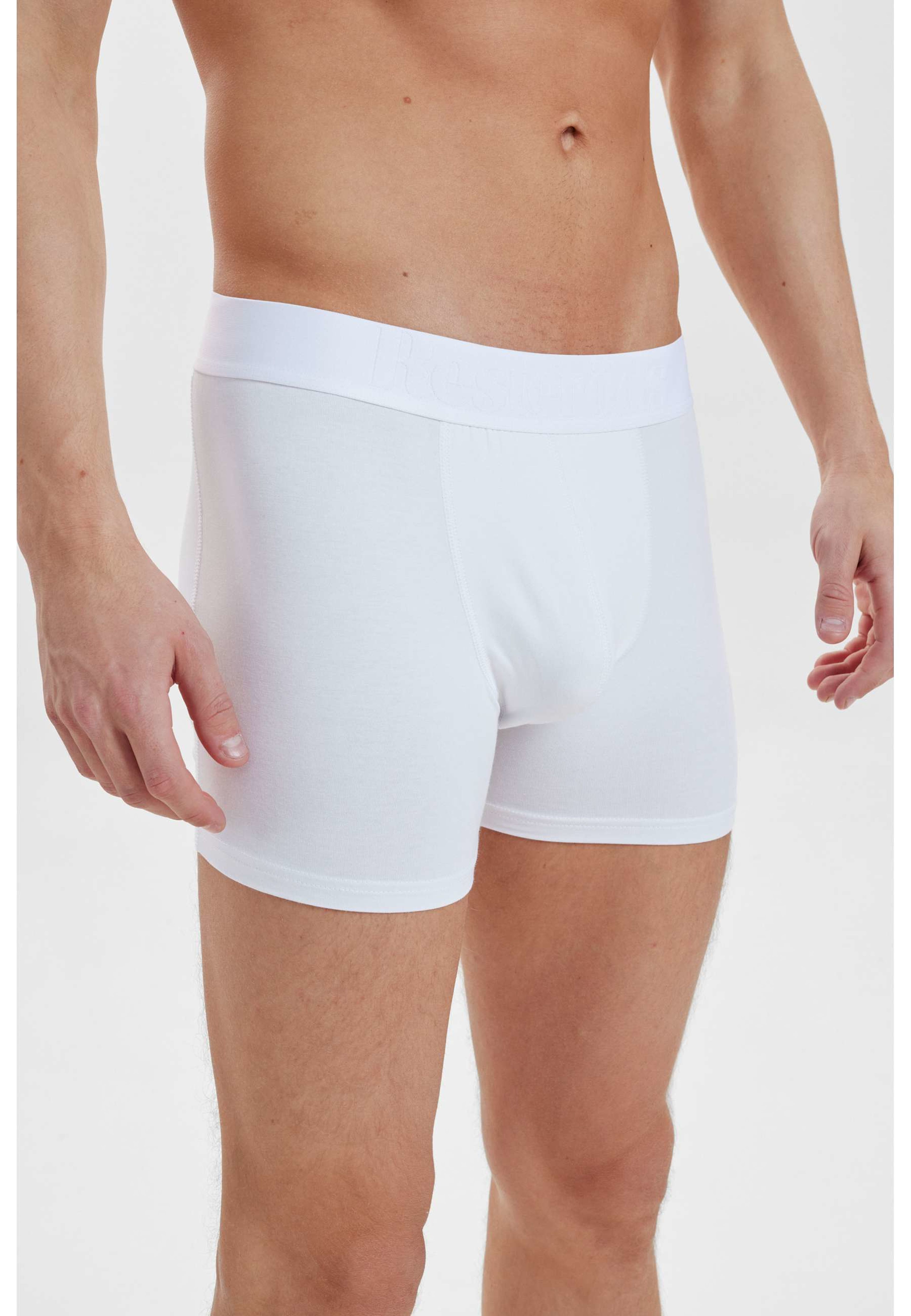 Bambu, Boxer "gunnar", 3-pack, Bordeaux, från Resteröds, i färgen white. Klicka för att öppna bilden i stort format