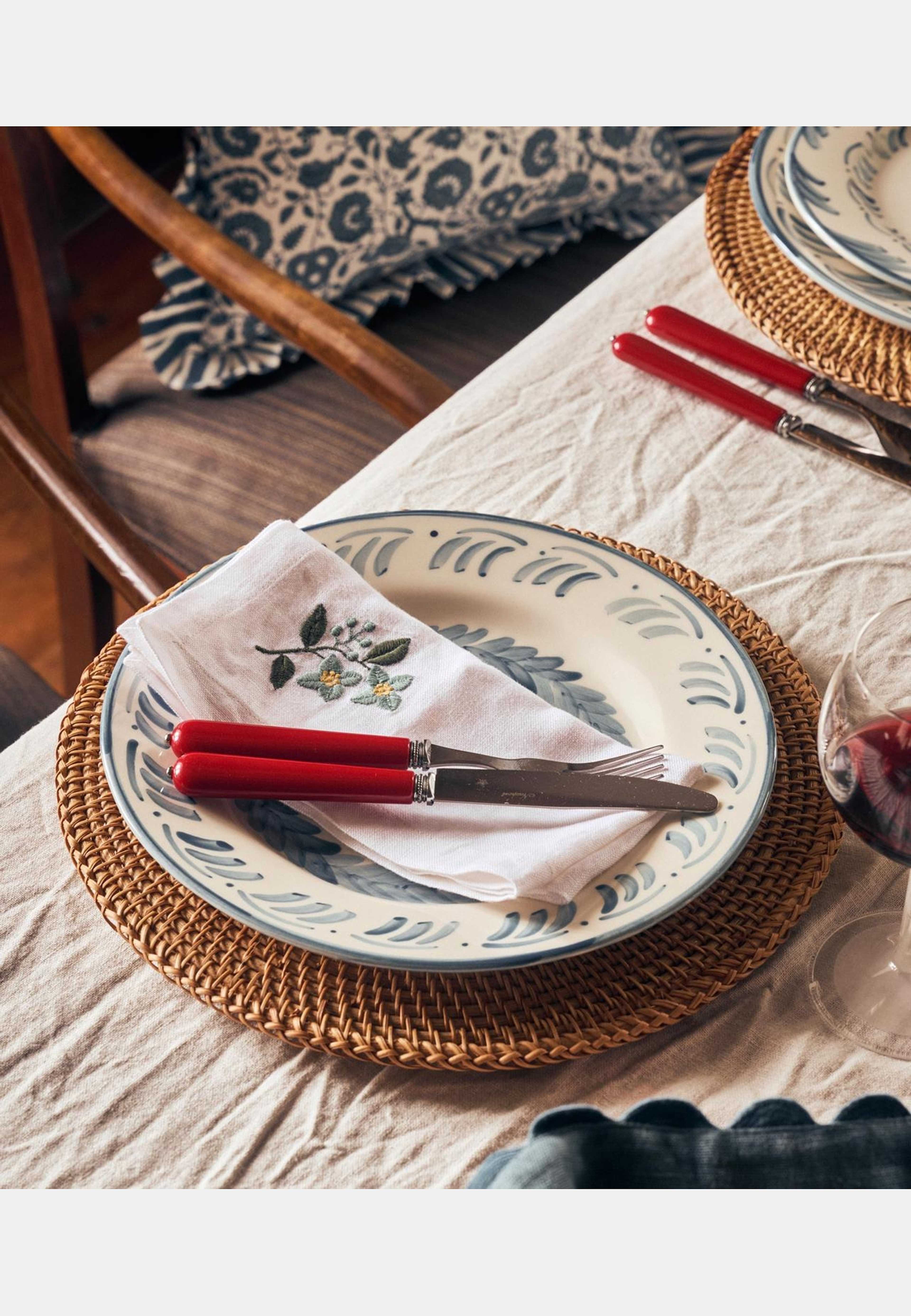 Bouquet Servett - Burgundy 45x45 Cm, från Pick A Poppy, i färgen teal. Klicka för att öppna bilden i stort format