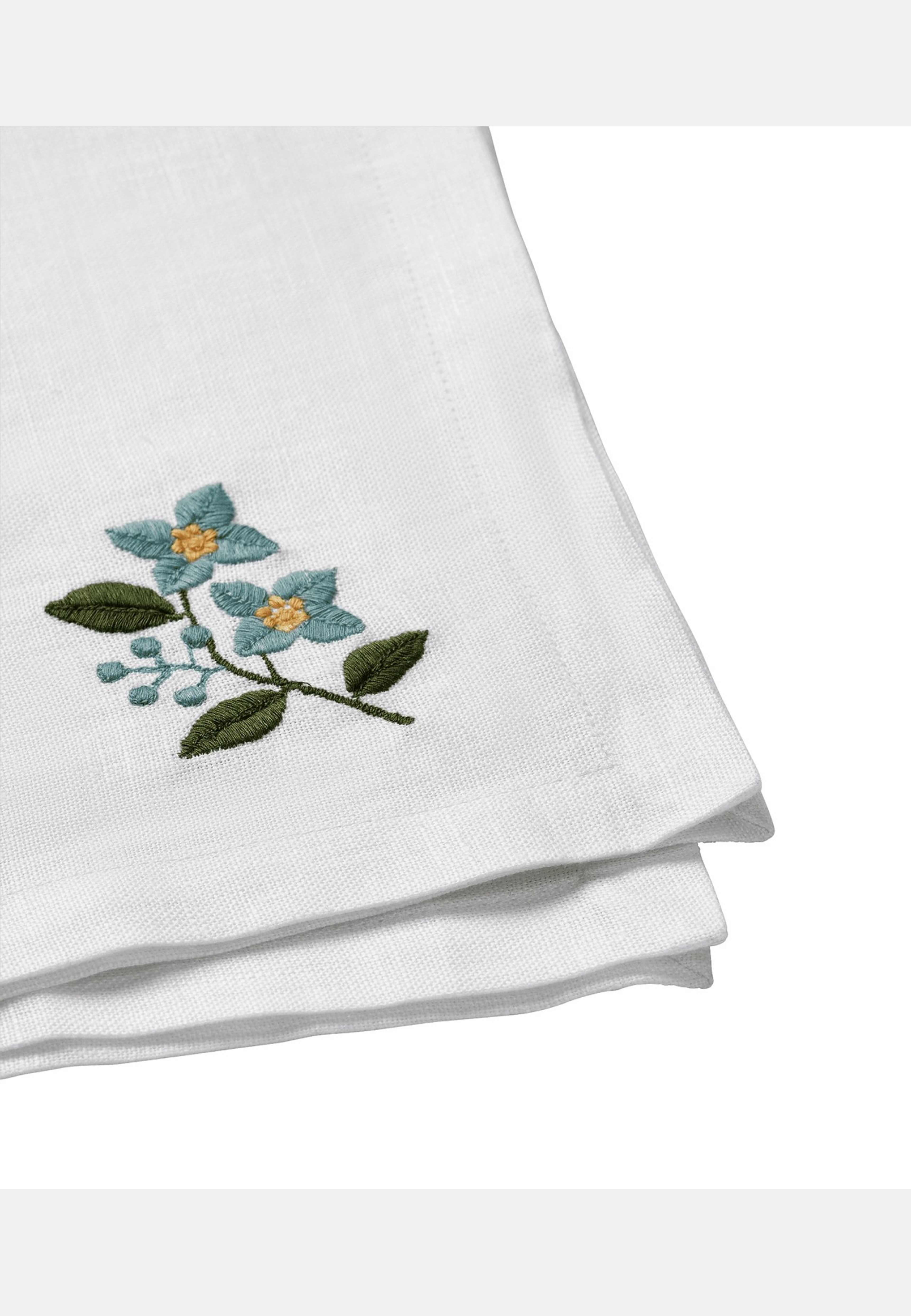 Bouquet Servett - Burgundy 45x45 Cm, från Pick A Poppy, i färgen teal. Klicka för att öppna bilden i stort format