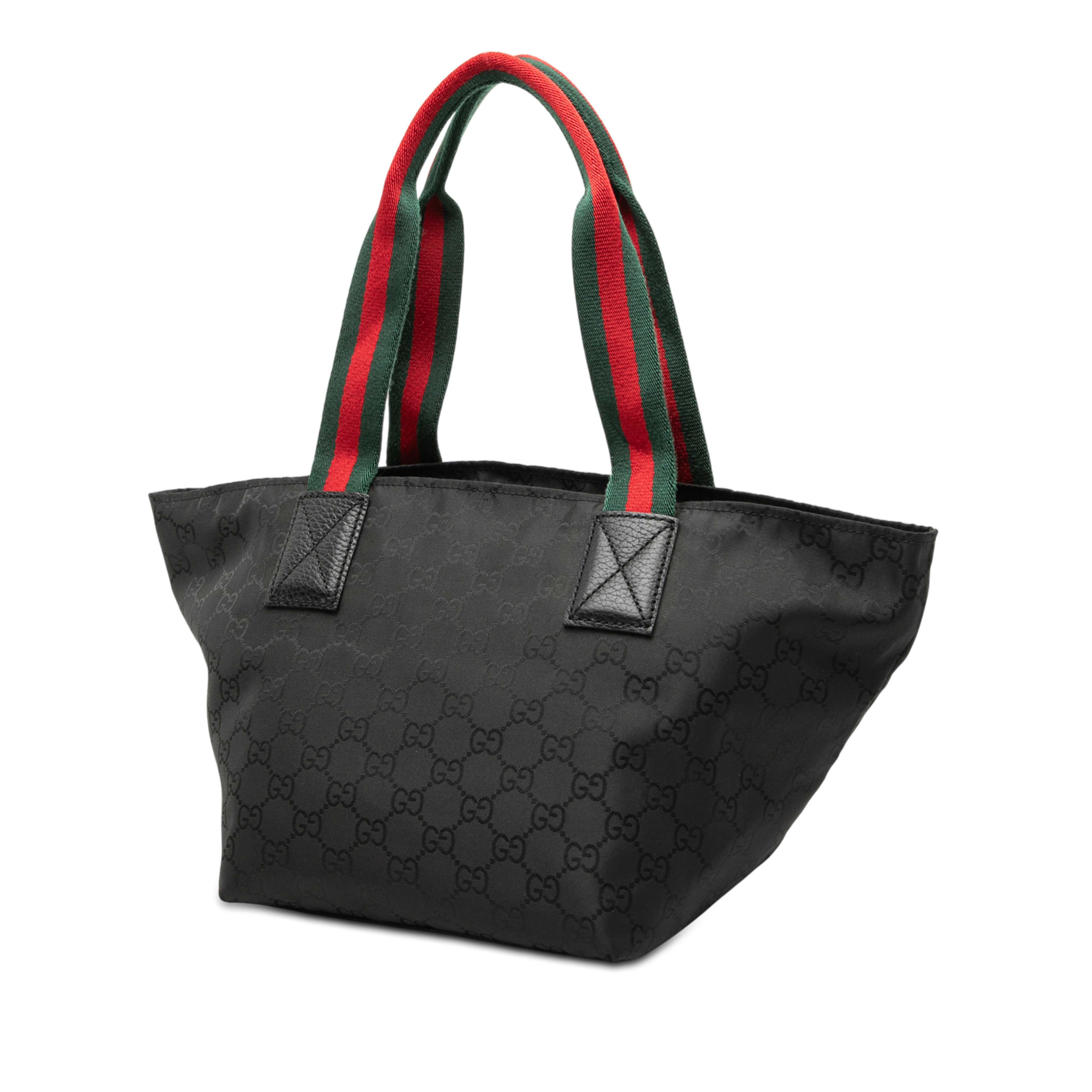 Gucci Gg Nylon Web Tote, från Luxclusif, i färgen black. Klicka för att öppna bilden i stort format