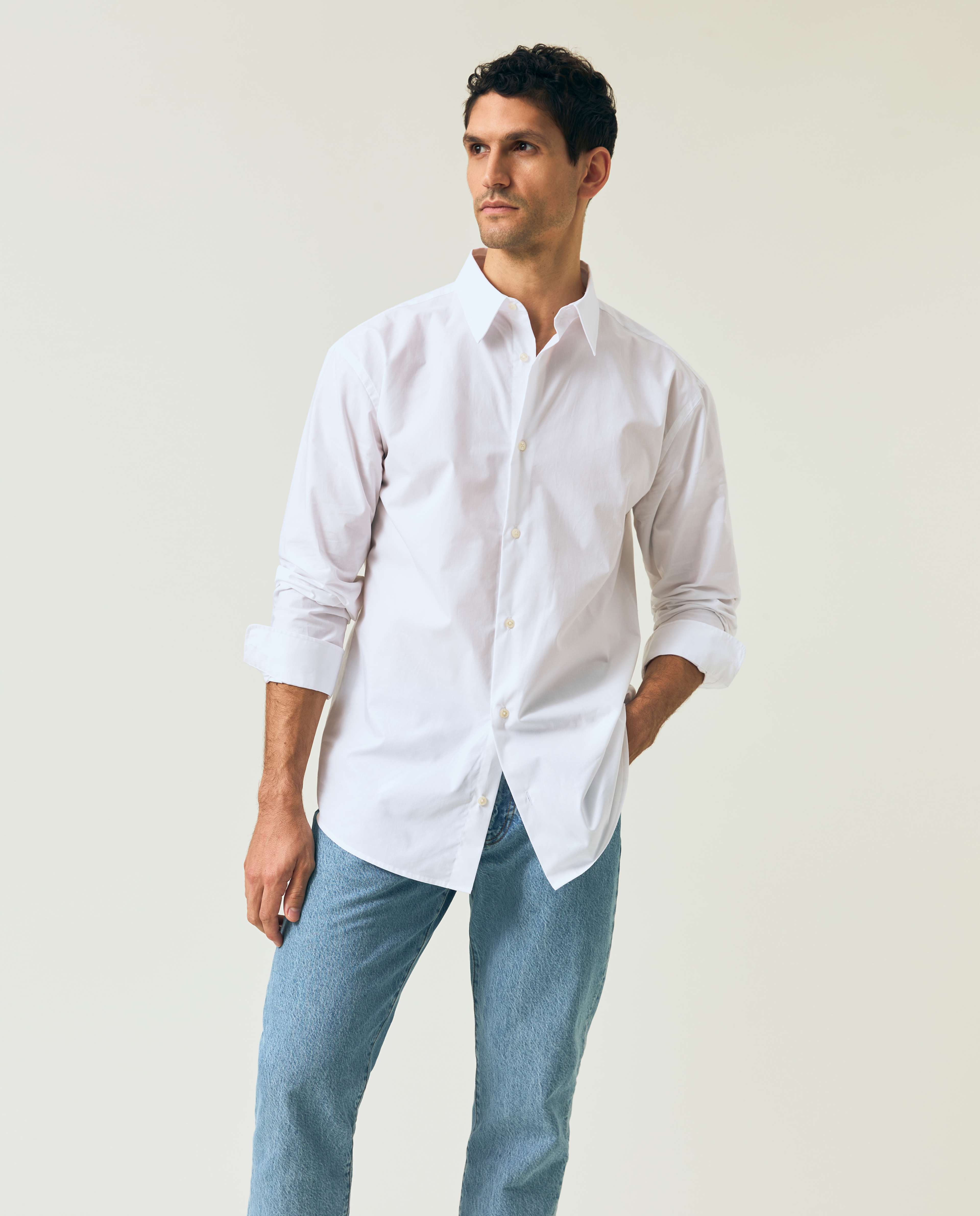 Loose Crisp Cotton Shirt