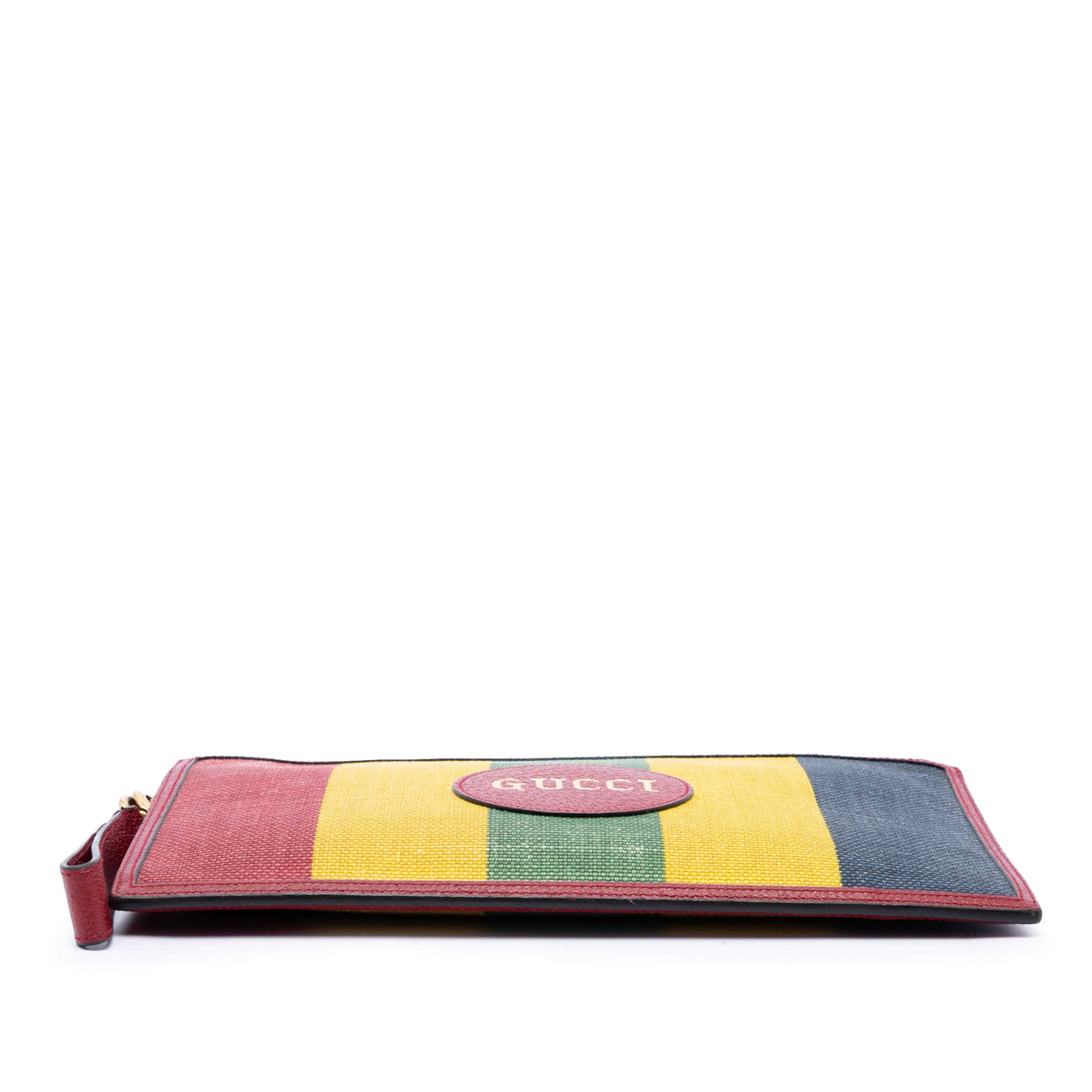 Gucci Baiadera Canvas Striped Clutch, från Luxclusif, i färgen flerfärgad. Klicka för att öppna bilden i stort format