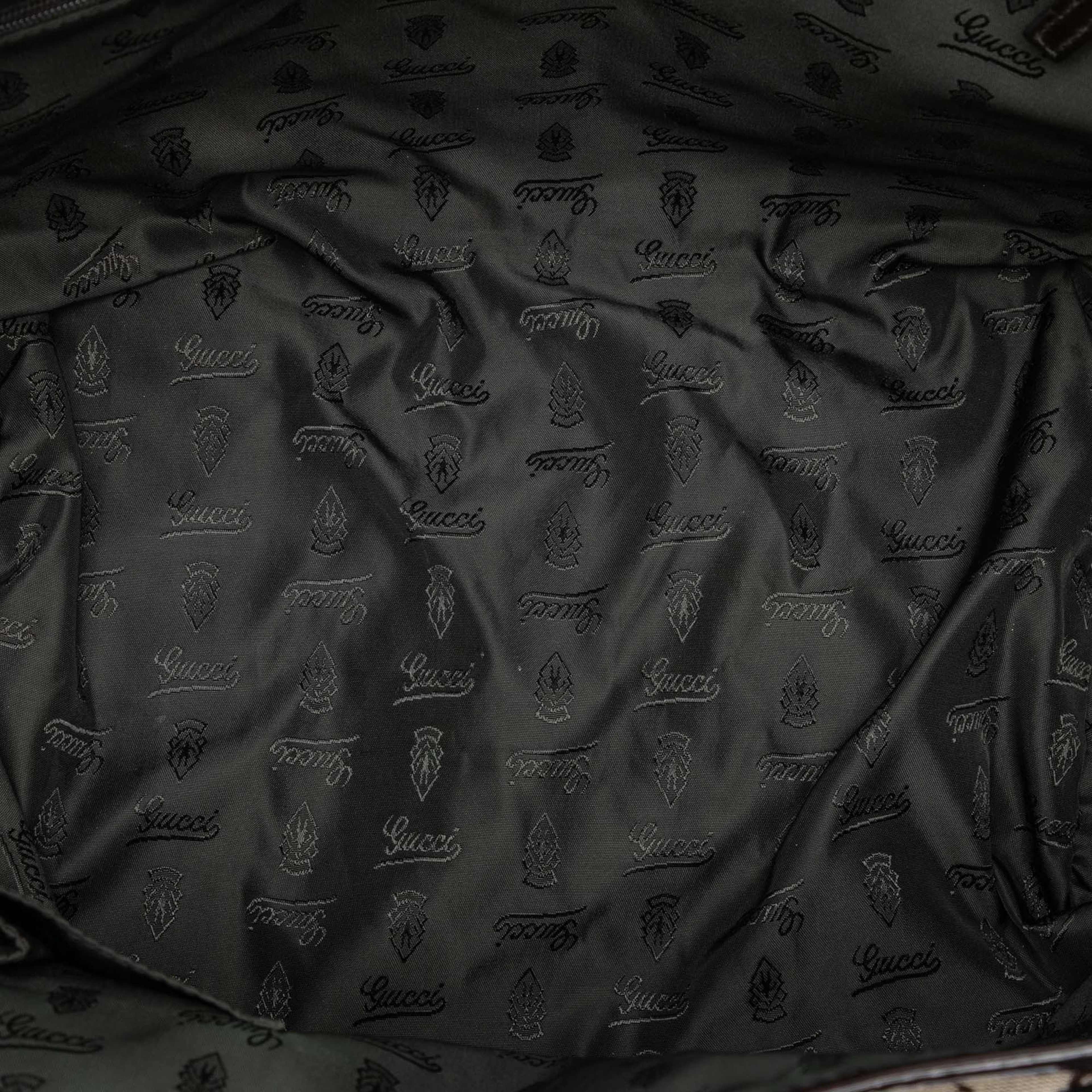 Gucci Gg Canvas Web Jolie Tote, från Luxclusif, i färgen beige. Klicka för att öppna bilden i stort format