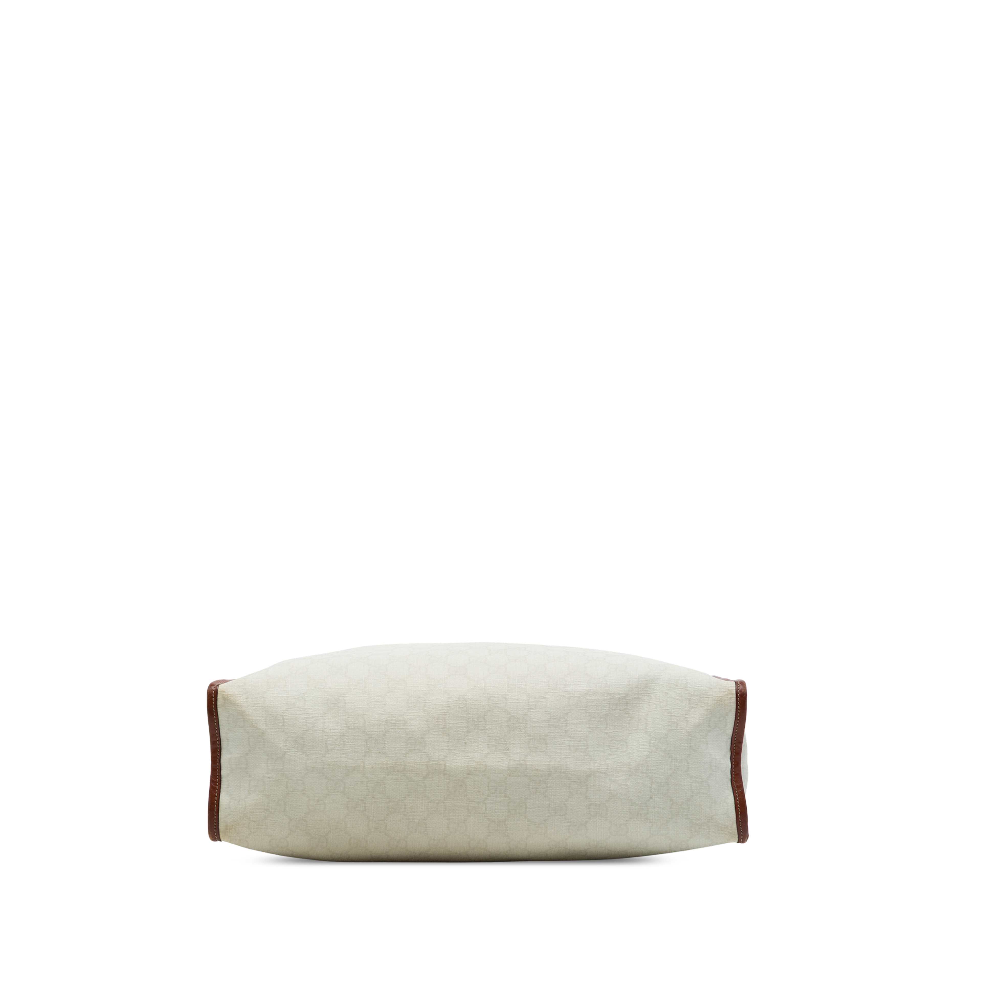 Gucci Gg Supreme Web Tote, från Luxclusif, i färgen brun. Klicka för att öppna bilden i stort format