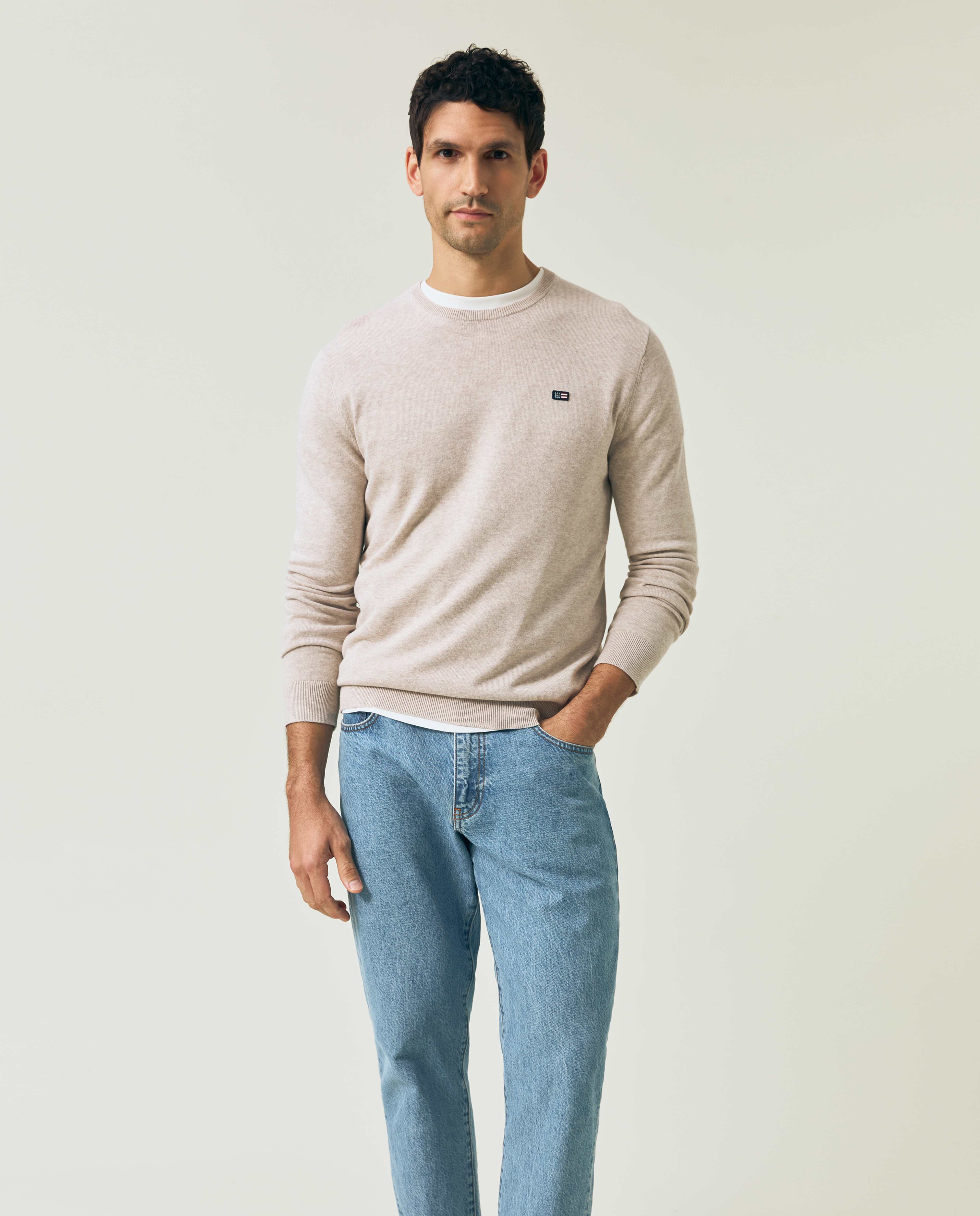 Cotton Crew Neck Sweater